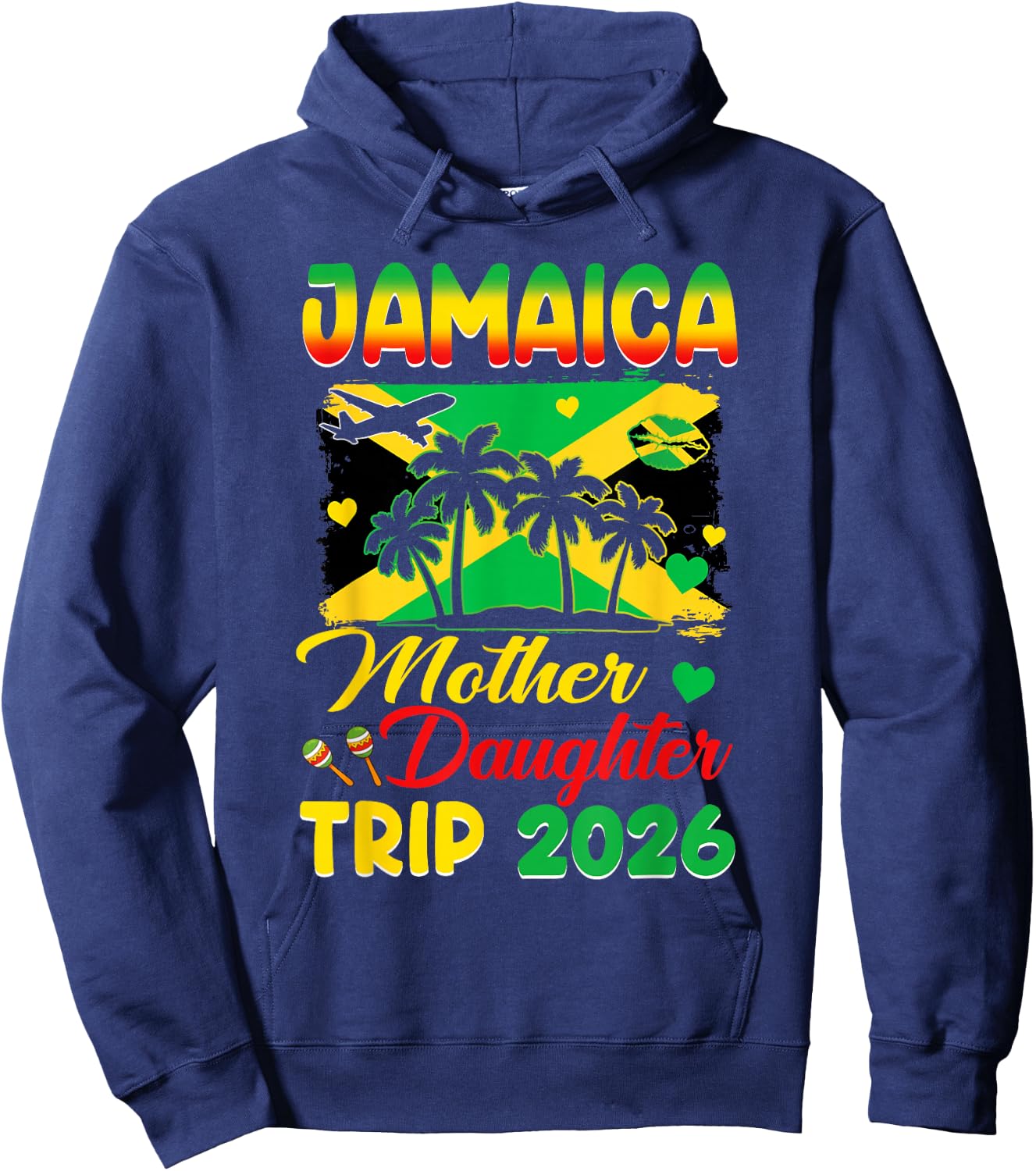 Jamaica Mother Daughter Trip 2026 Jamaican Summer Vacay Hoodie - Hoodie | Navy