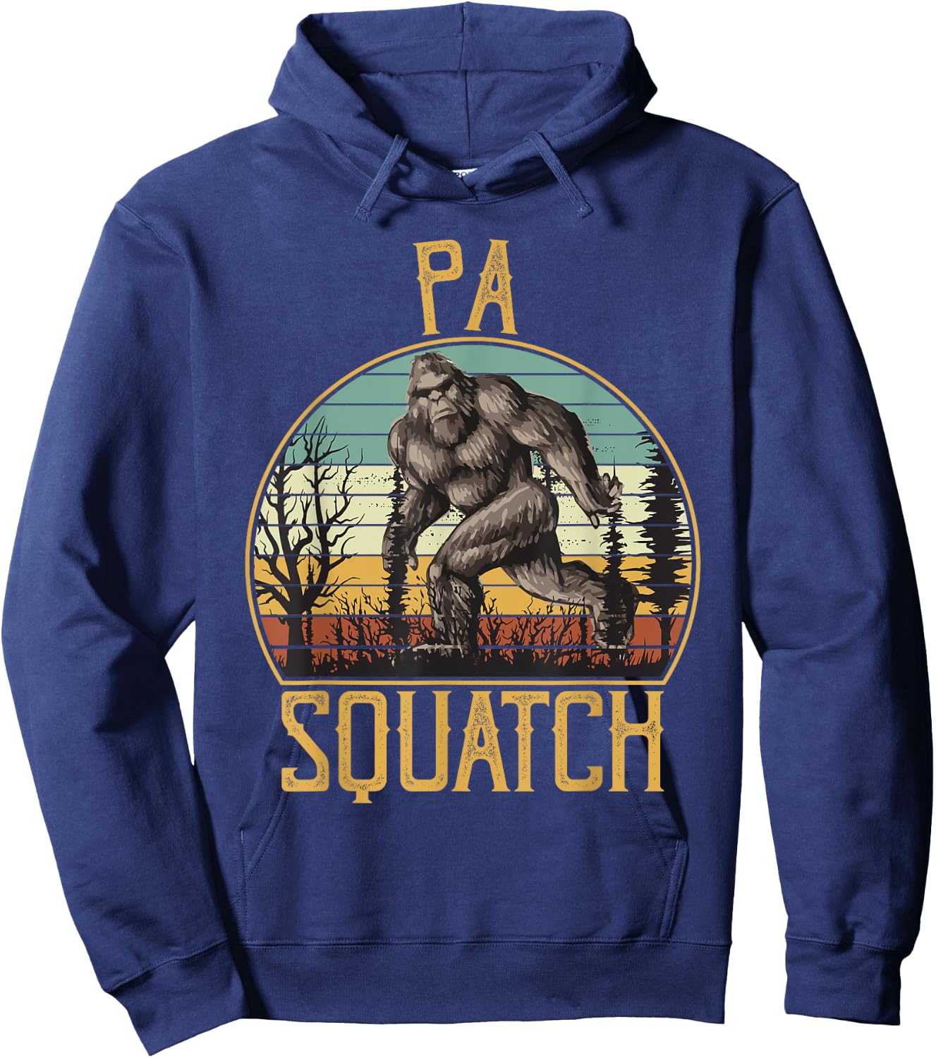 Pa Squatch Bigfoot Grandpa Sasquatch Family Matching Hoodie - Hoodie | Navy