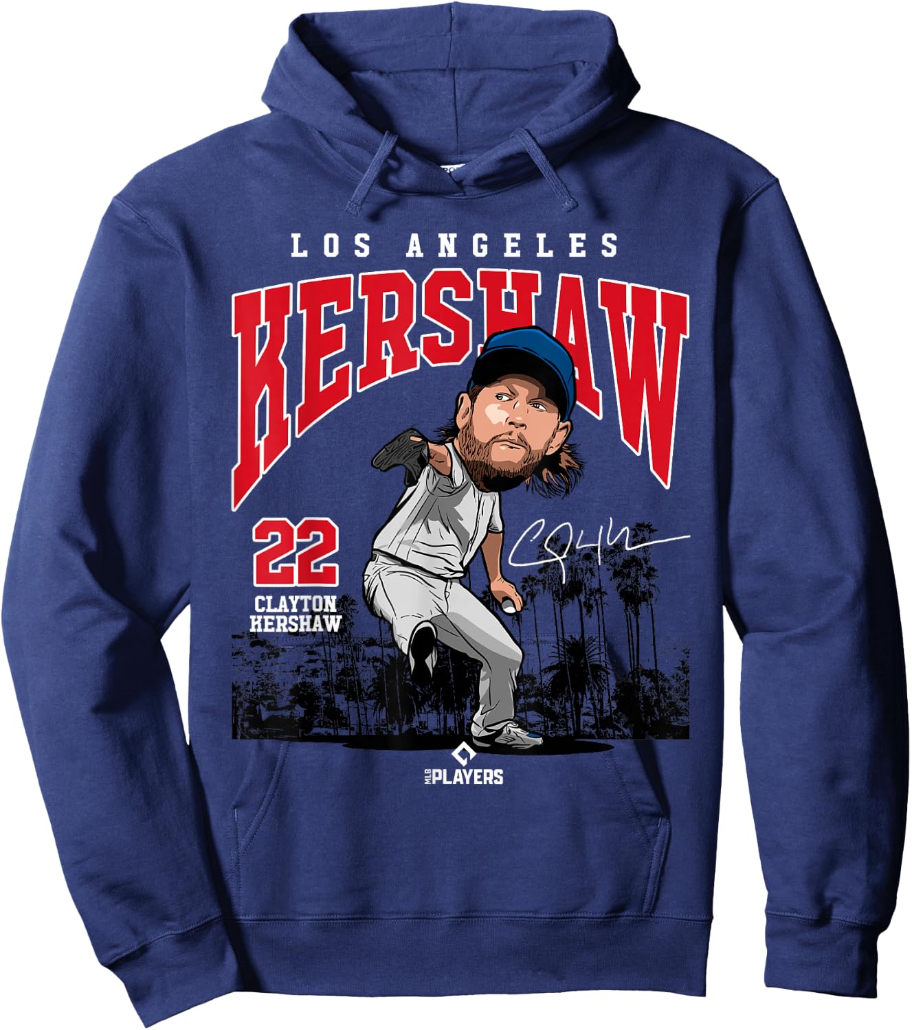 Clayton Kershaw | Los Angeles MLB Player League | MLBKER4042 Hoodie - Hoodie | Navy