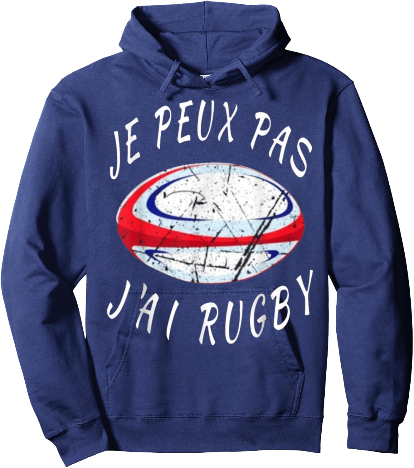 Rugby – Je Peux Pas J'ai Rugby – Rugby Player , Black, S Hoodie - Hoodie | Navy