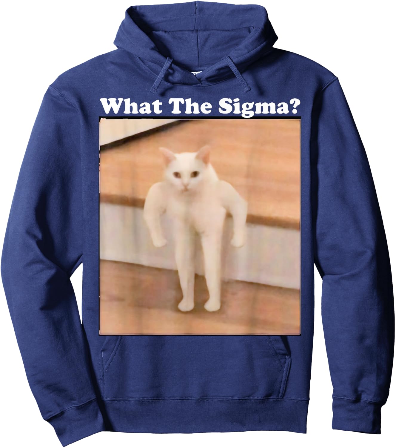 What Sigma Meme Cat Meme Internet Memes Funny Meme Gen Z Pun Hoodie - Hoodie | Navy