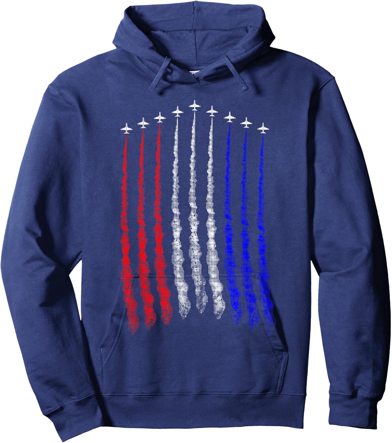 Red White Blue Air Force Flyover Hoodie - Hoodie | Navy