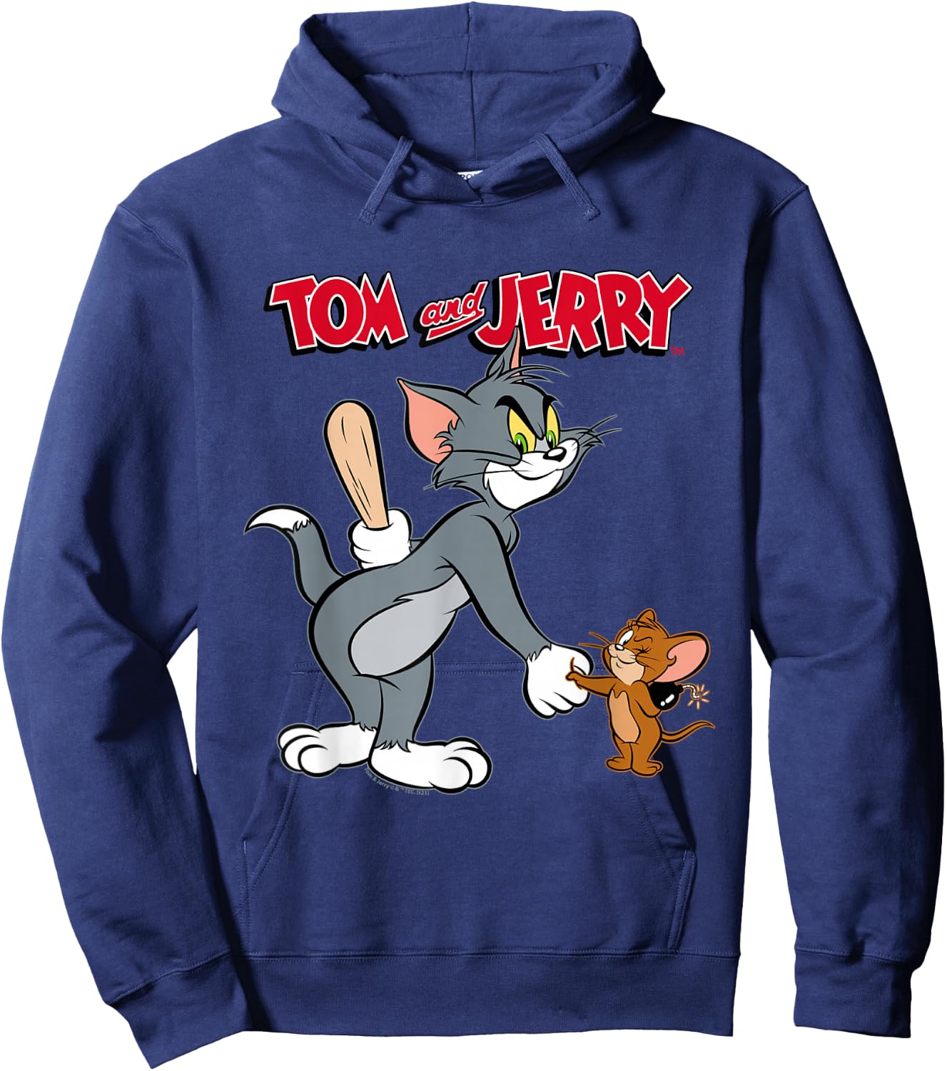 Tom and Jerry Hand Shake Hoodie - Hoodie | Navy