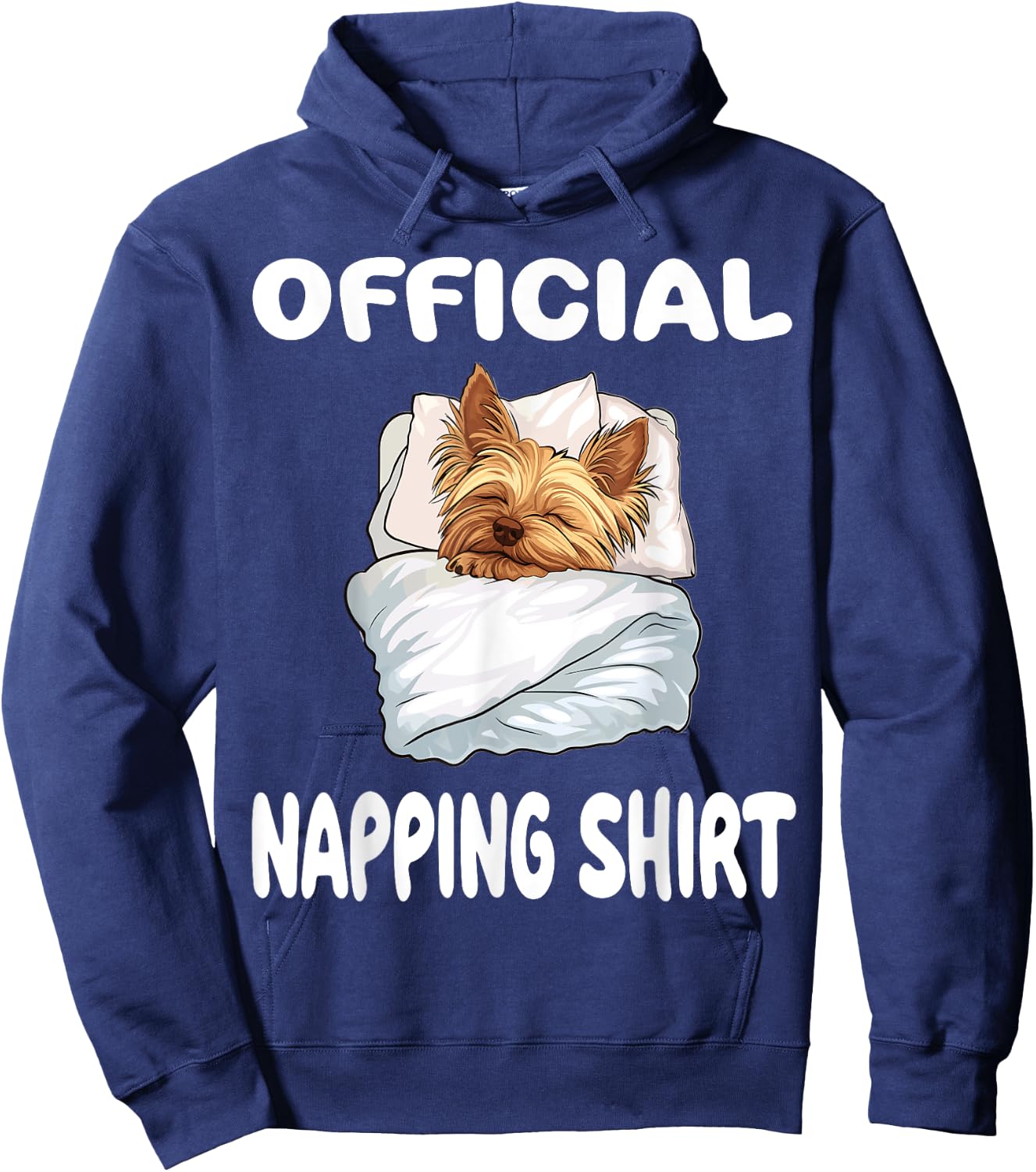 Yorkshire Terrier Yorkie Dog Pajamas Official Napping Men Women Girls Kids Hoodie - Hoodie | Navy
