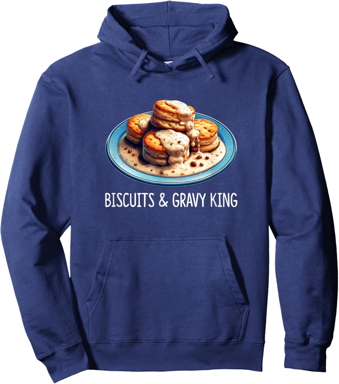Biscuits & Gravy King Hoodie - Hoodie | Navy