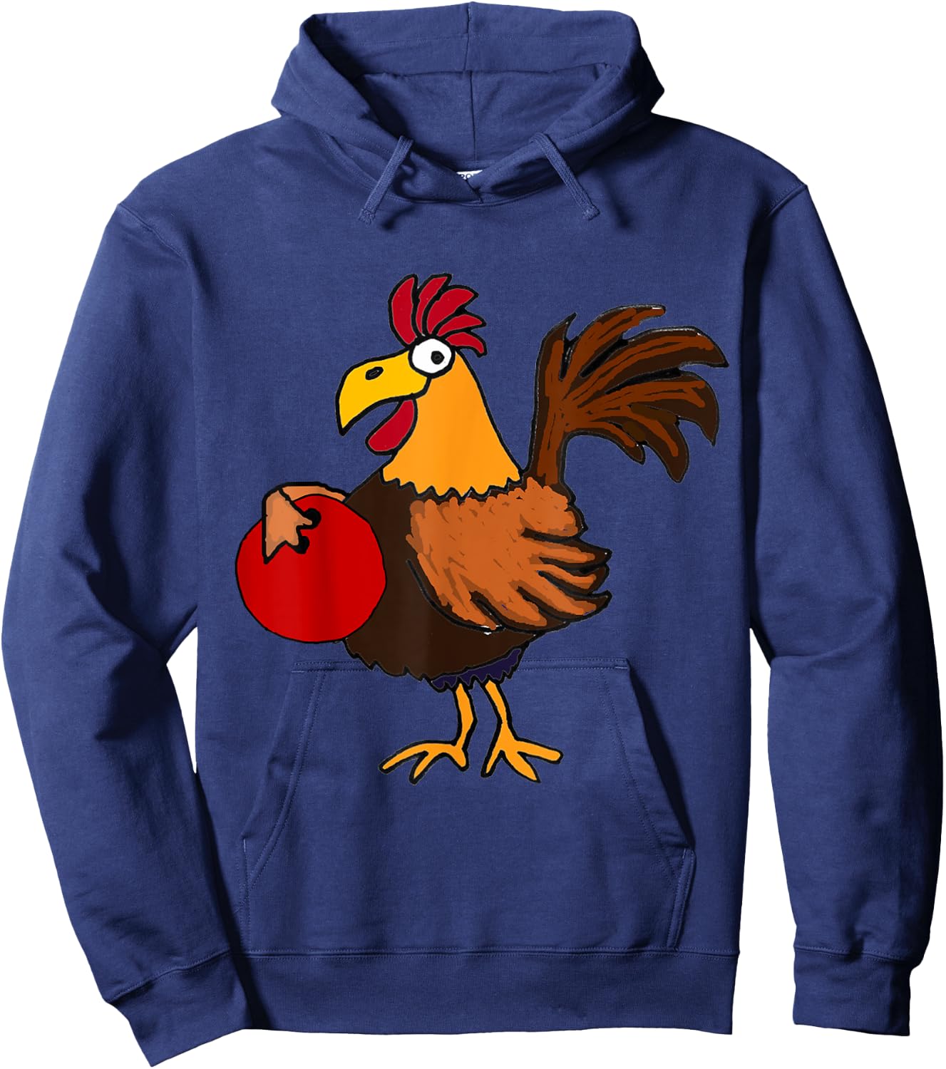 SmileteesSports Funny Rooster Bowling Hoodie - Hoodie | Navy