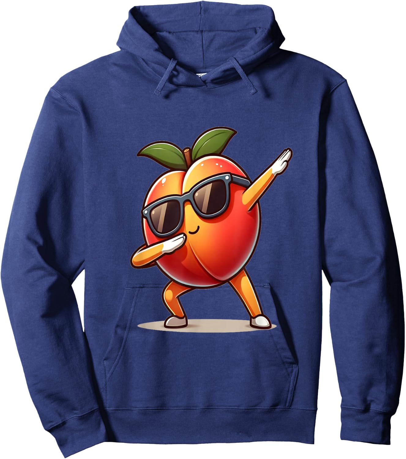 Dab Peach Dancing Dabbing Peach Fruit , black Hoodie - Hoodie | Navy