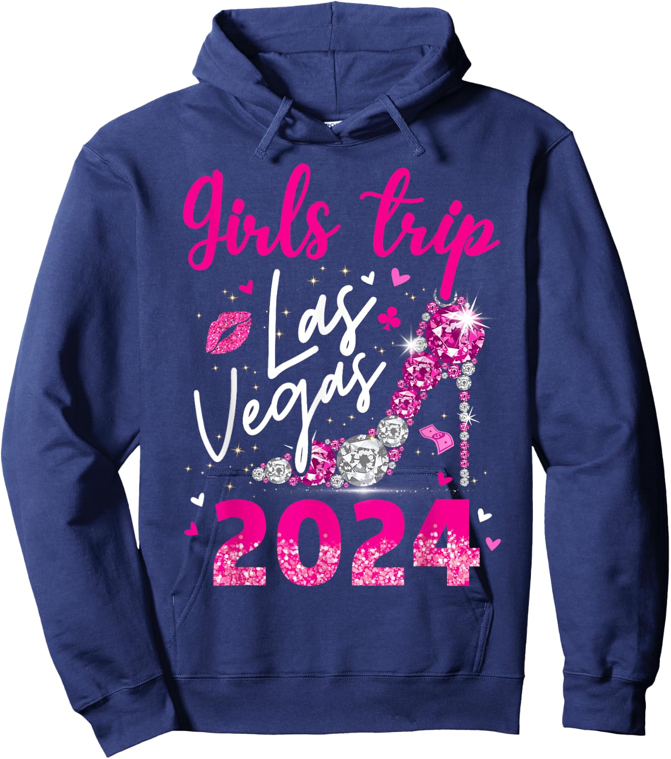 Las Vegas Girls Trip 2024 Girls Weekend Party Friend Match Hoodie - Hoodie | Navy
