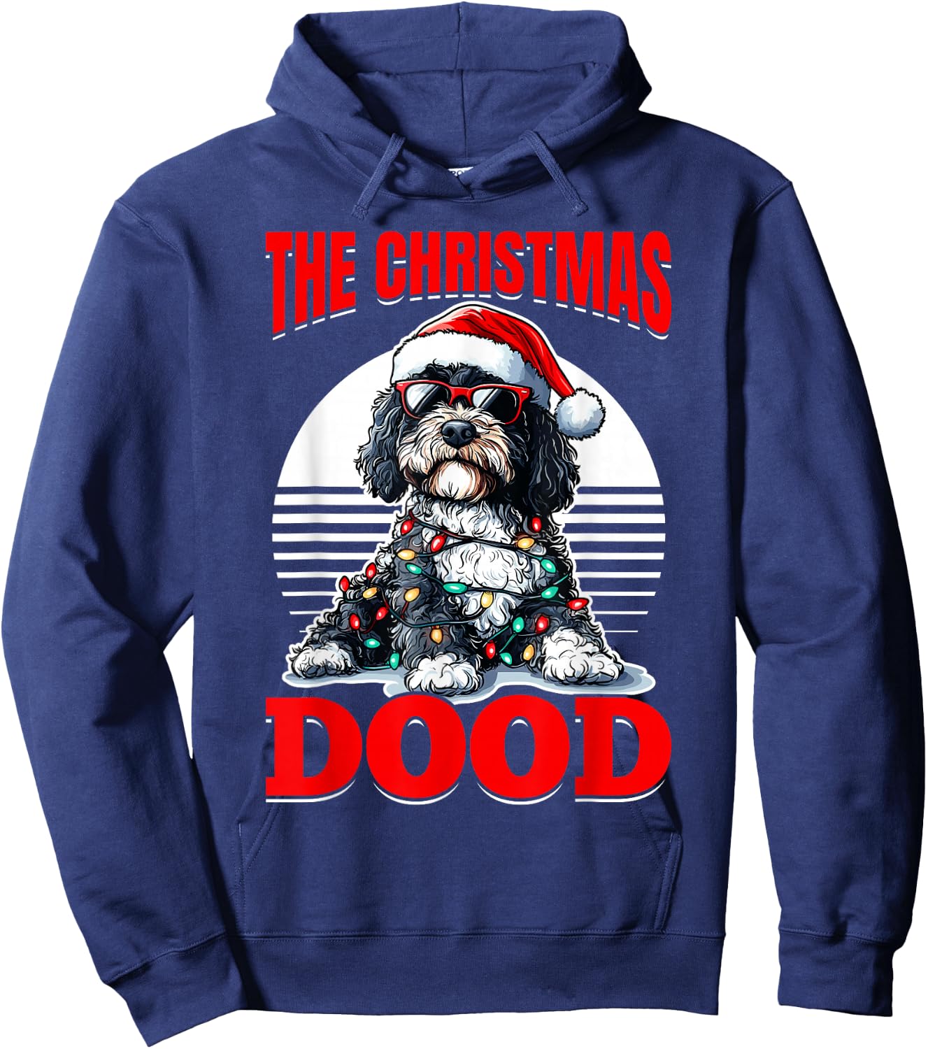 Bernedoodle Christmas Dog Breed The Christmas Dood Hoodie - Hoodie | Navy