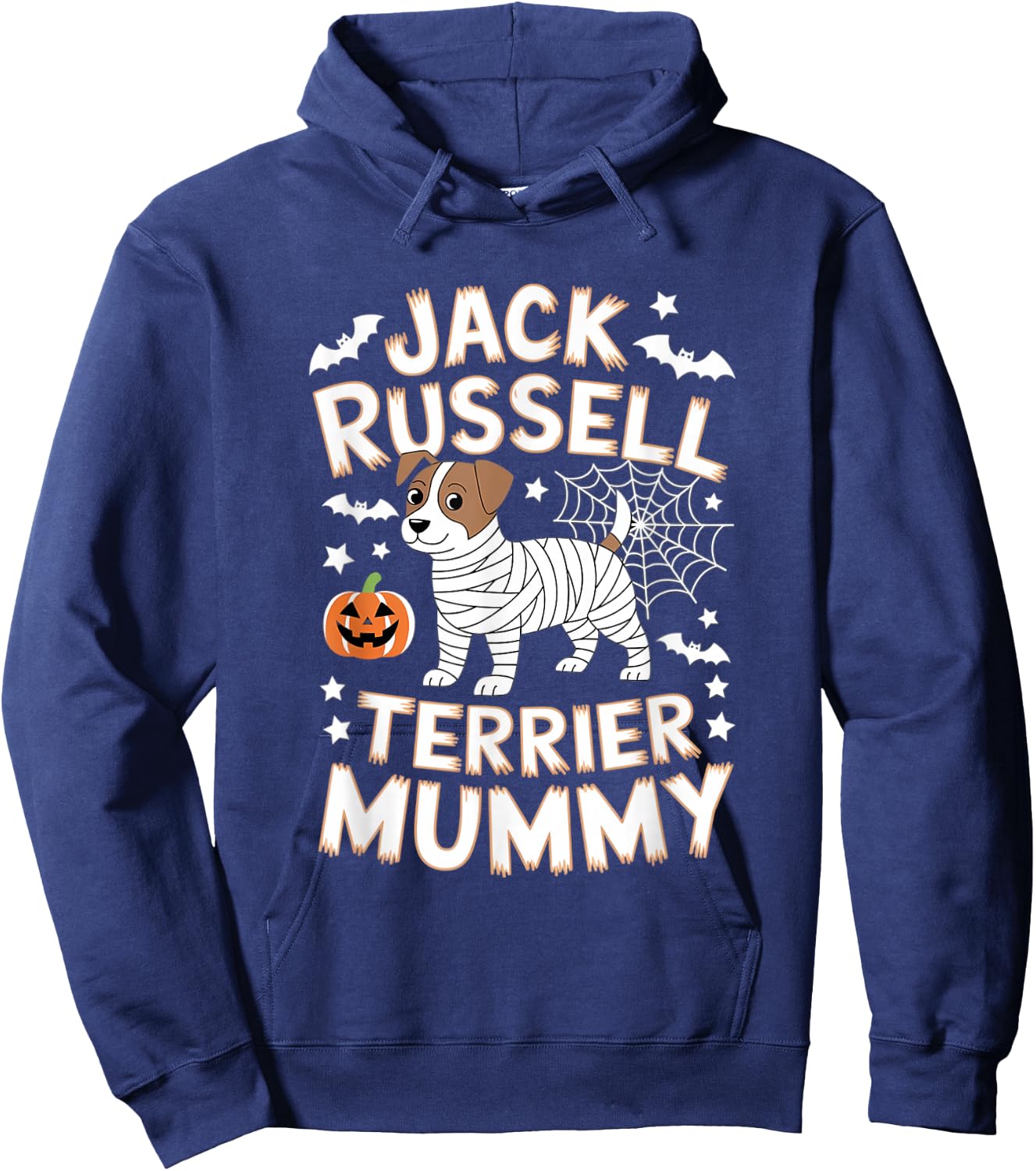 Jack Russell Terrier Mummy - Halloween Costume Hoodie - Hoodie | Navy