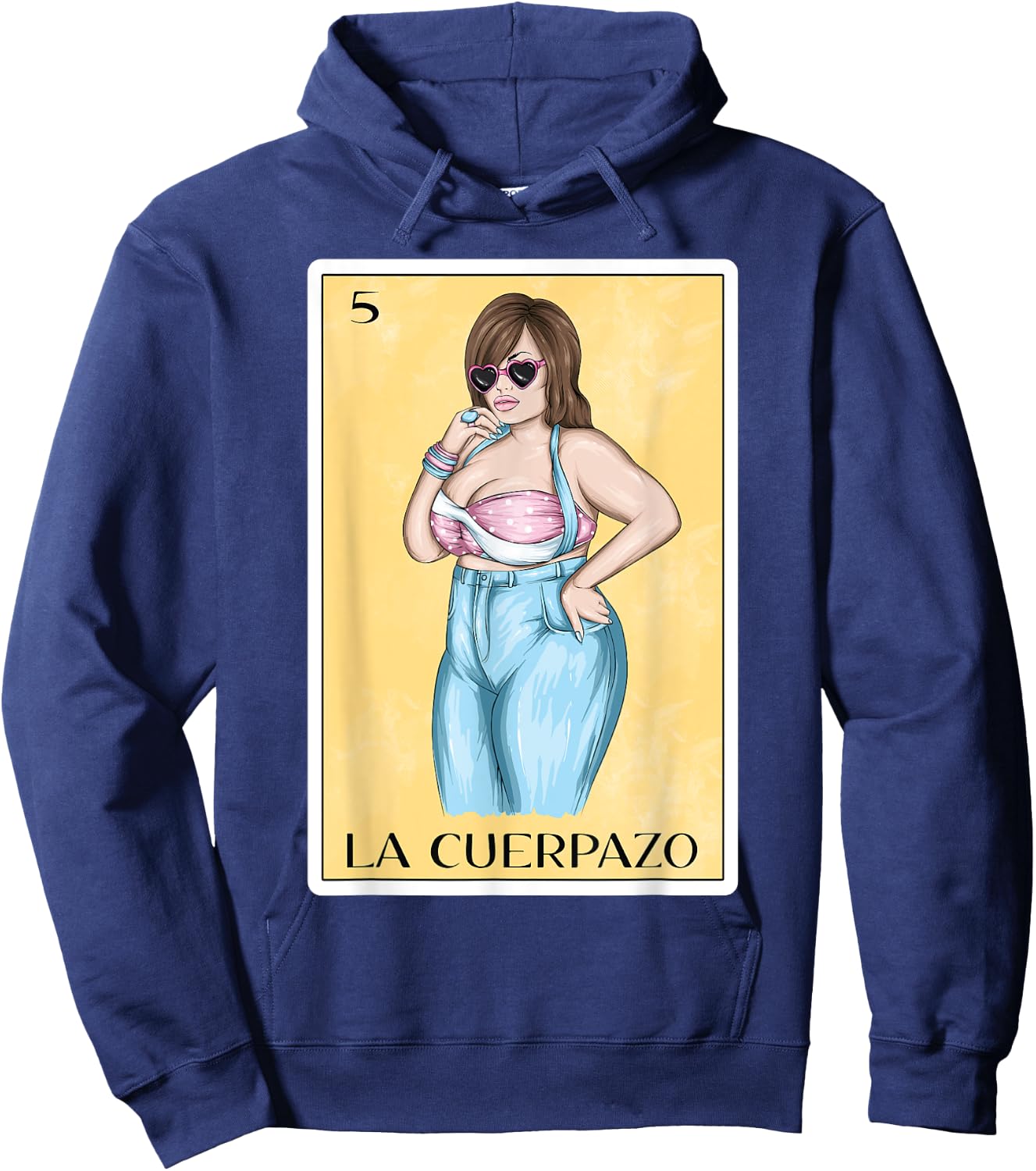 Funny Spanish-Mexican Bingo Gift Big Girls - La Cuerpazo Hoodie - Hoodie | Navy