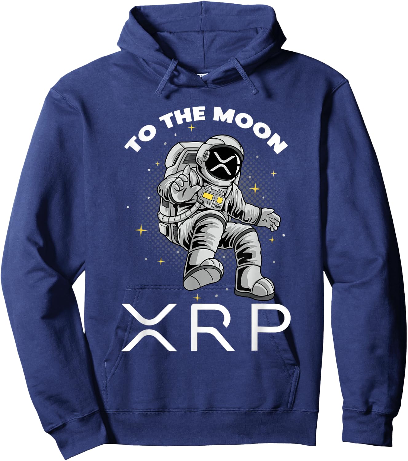 XRP To The Moon Ripple XRP Crypto Gifts Bitcoin HODL Coin Hoodie - Hoodie | Navy