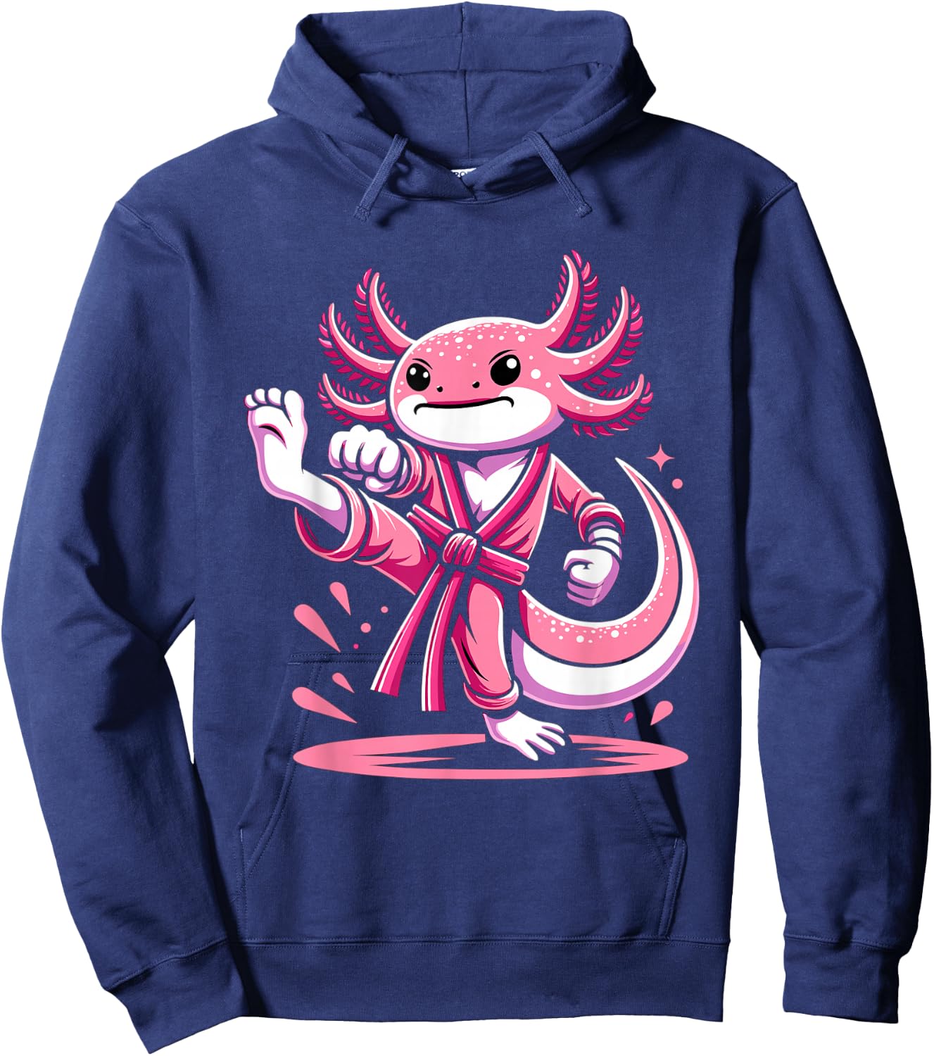 Karate Axolotl Martial Arts Taekwondo Kickboxing For Boys Hoodie - Hoodie | Navy