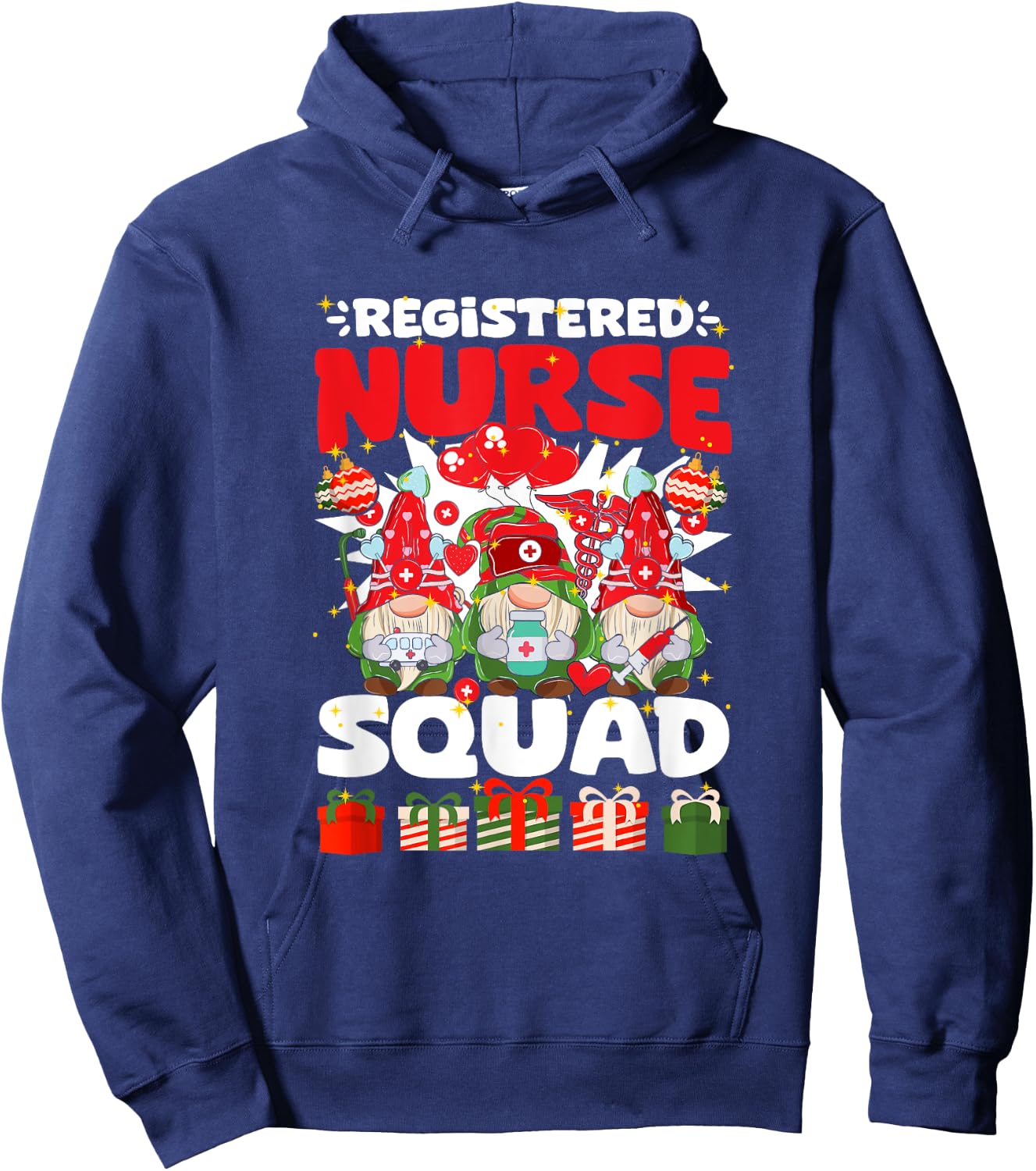 Registered Nurse Squad RN Gnomies Nursing Nurse Gnome Hoodie - Hoodie | Navy
