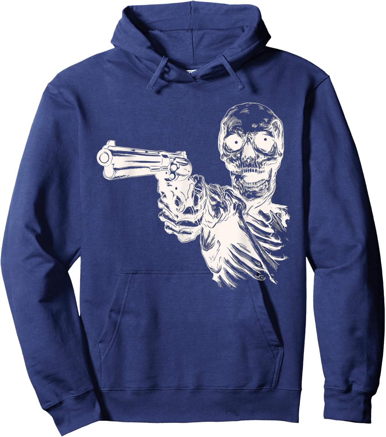 Cool skeleton with pistol Hoodie - Hoodie | Navy