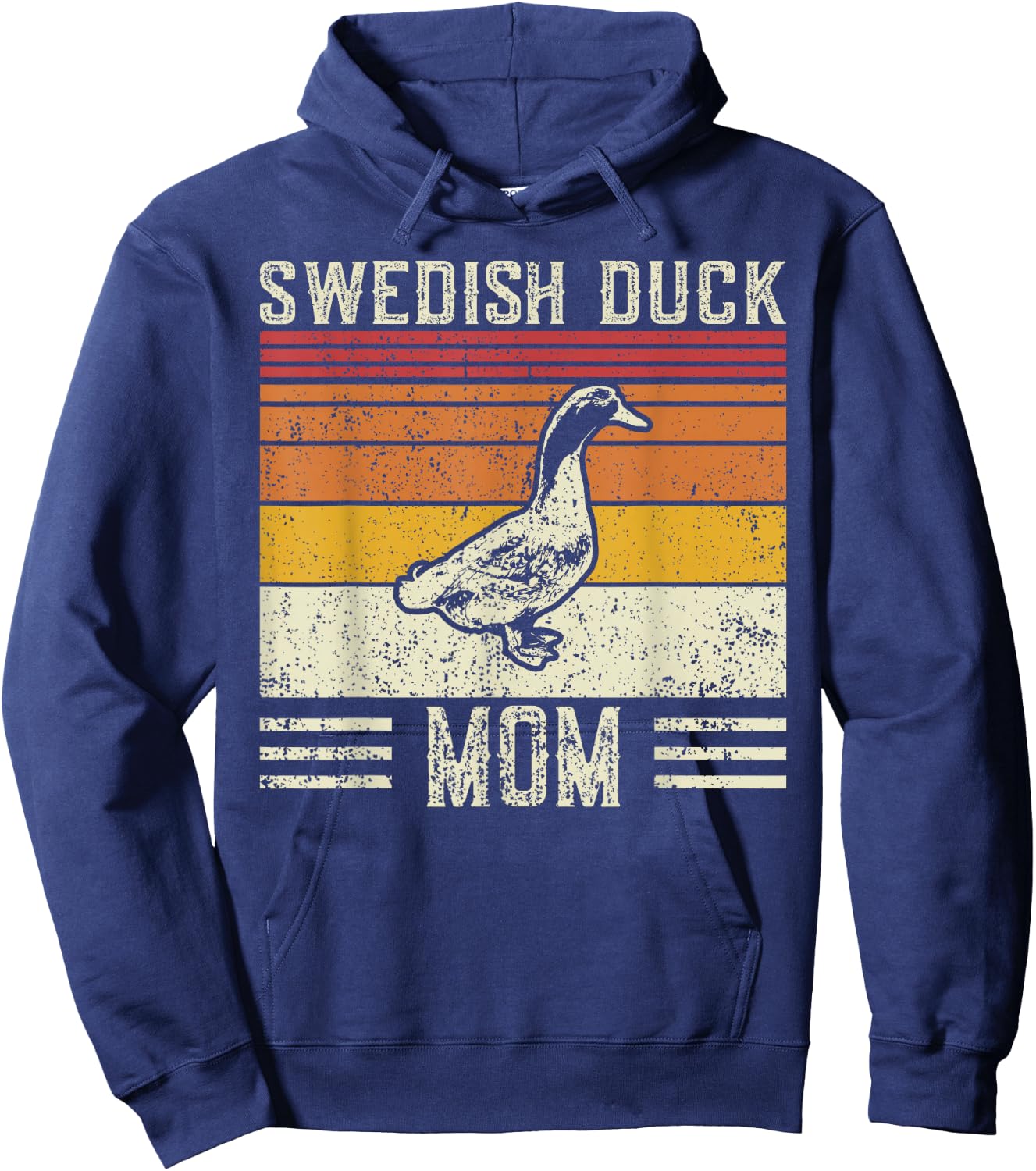 Best Duck Mom Women - Vintage Swedish Duck Hoodie - Hoodie | Navy