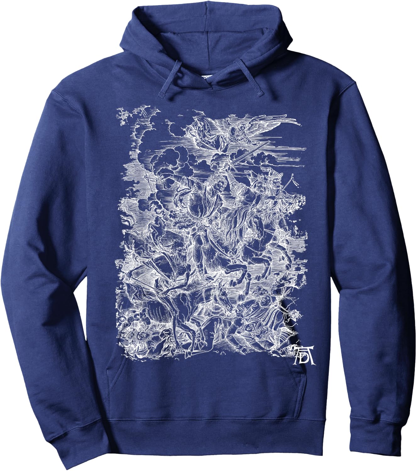 The Horsemen of the Apocalypse (1498) Dürer Armageddon Satan Hoodie - Hoodie | Navy