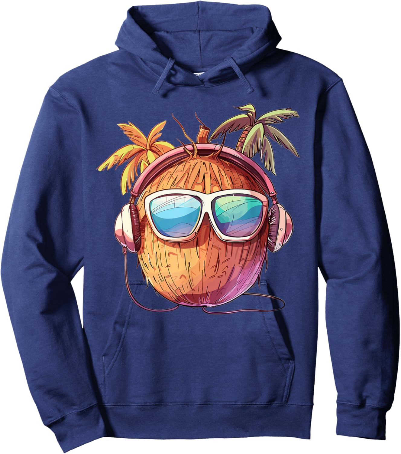 Coole Kokosnuss mit Sonnenbrille I Lustige Kokosnuss Hoodie - Hoodie | Navy