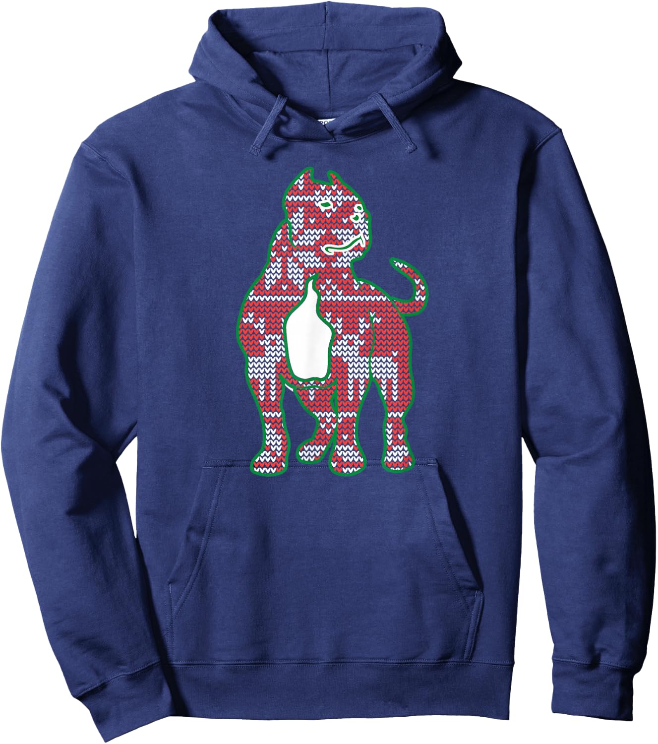 American Bully Dog Ugly Sweater Christmas Puppy Dog Lover Hoodie - Hoodie | Navy