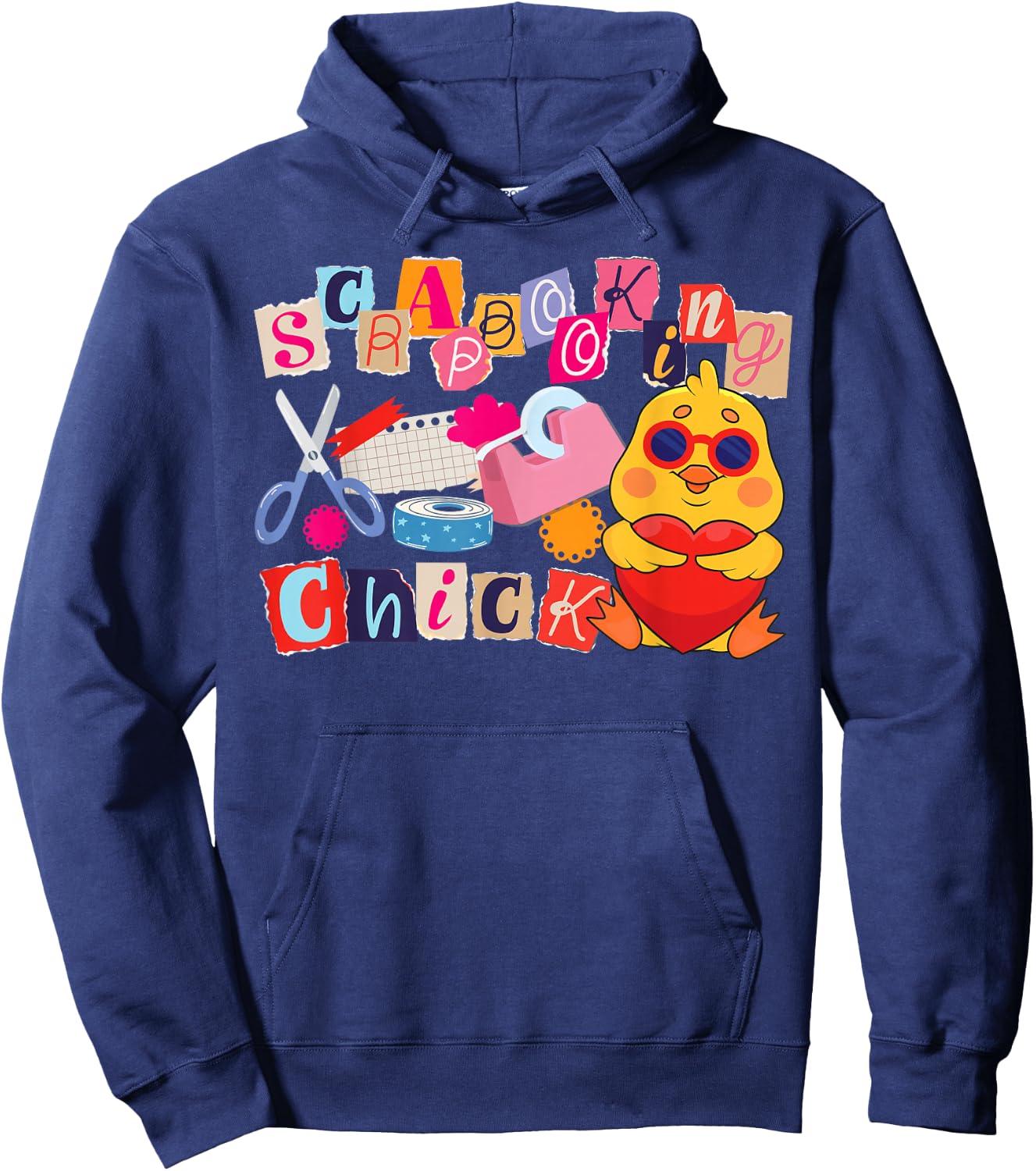 Scrapbooking Chicken Girl Scrapbooking Chick Hoodie - Hoodie | Navy