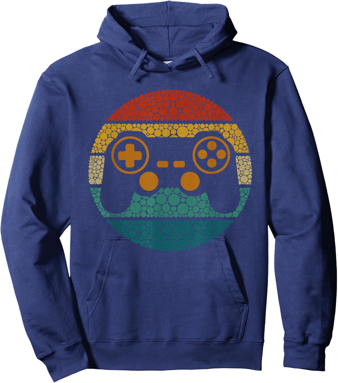 Retro Polka Dots Gaming Controller Video Gamers Dot Day Boys Hoodie - Hoodie | Navy