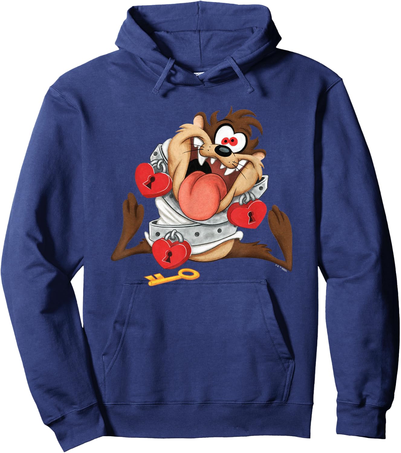 Looney Tunes Valentine's Day Taz Tied Up with Love Hoodie - Hoodie | Navy