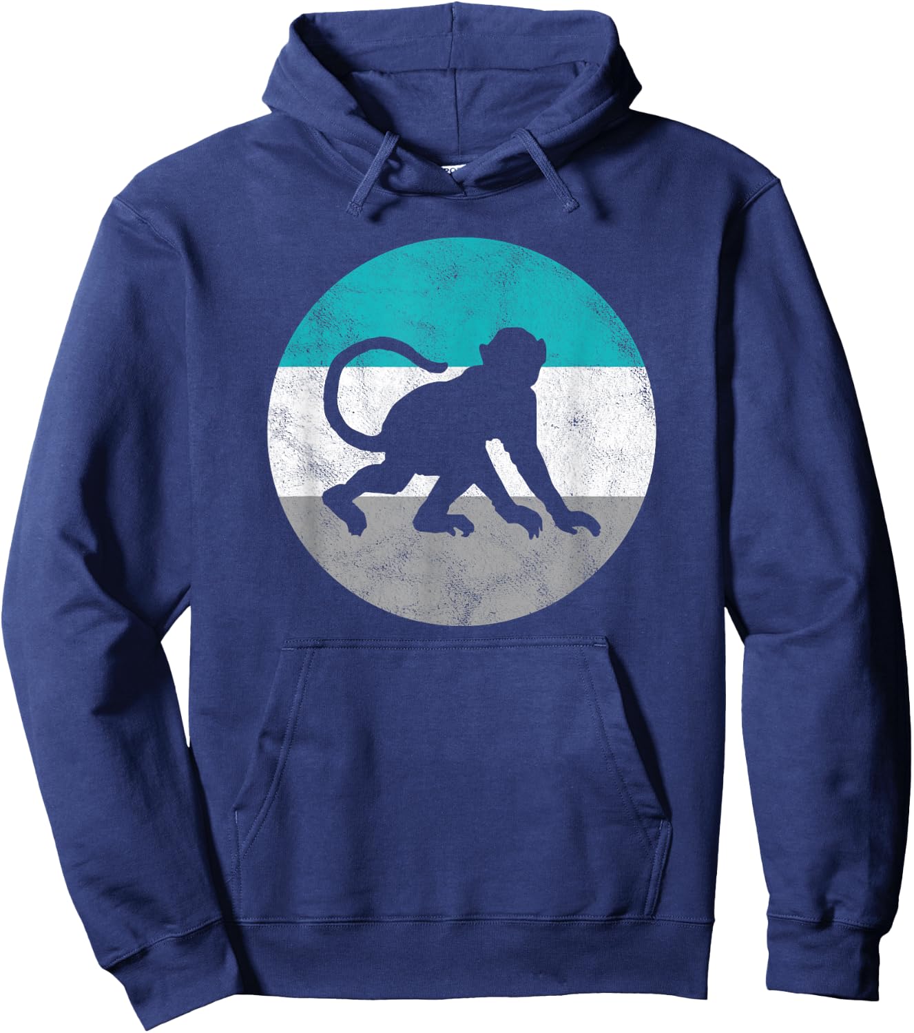 Monkey Retro Gift Women Boys & Girls Hoodie - Hoodie | Navy