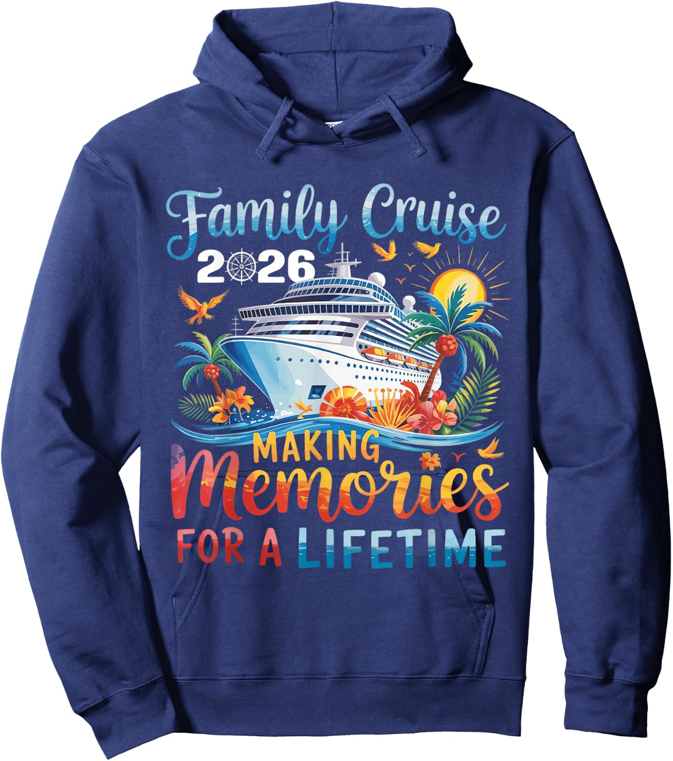 Family Cruise 2026 Family Matching Cruise Vacation Party Hoodie - Hoodie | Navy