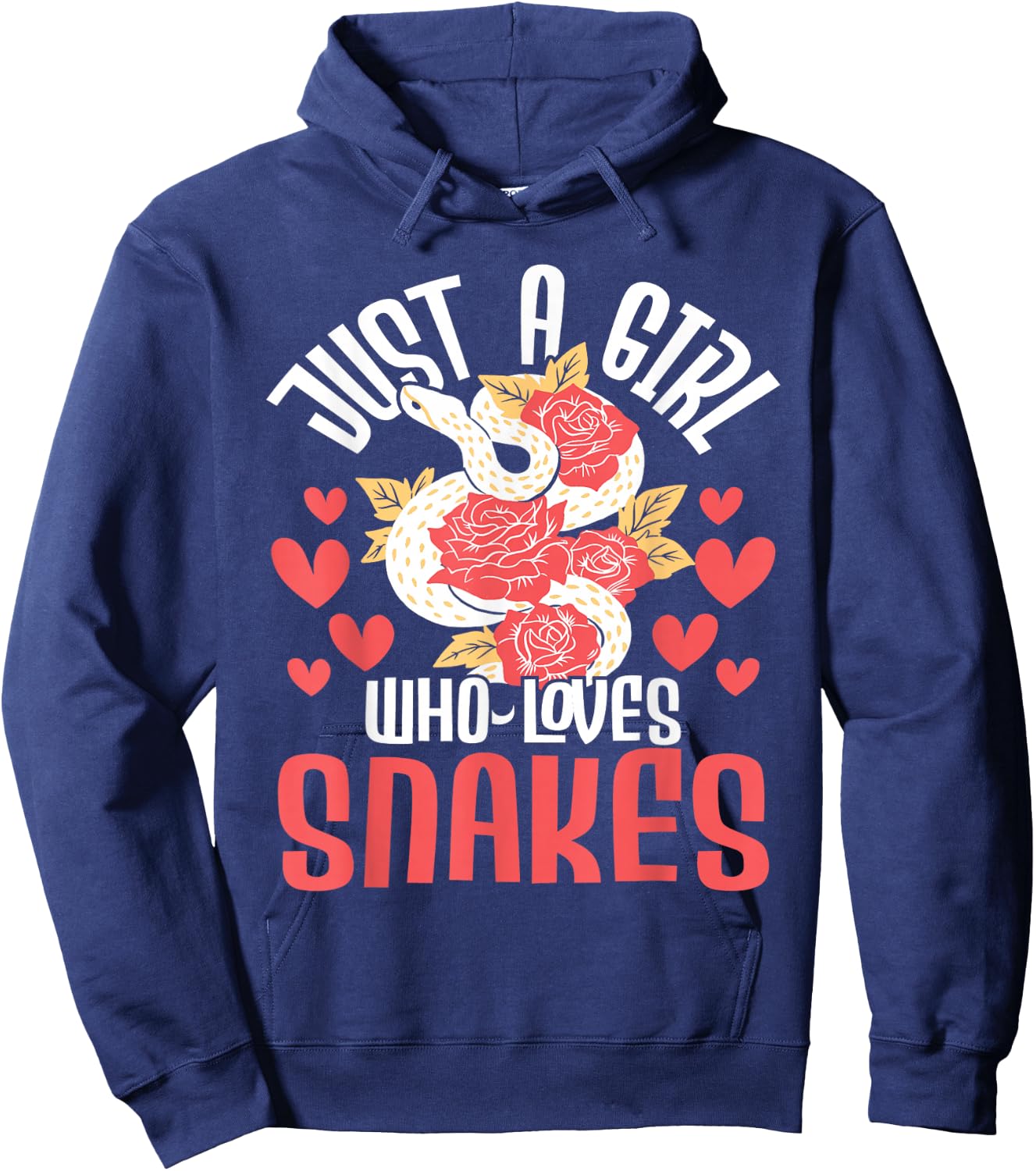 Just A Girl Who Loves Snakes - Zoo Snake Lover Herpetologist Hoodie - Hoodie | Navy