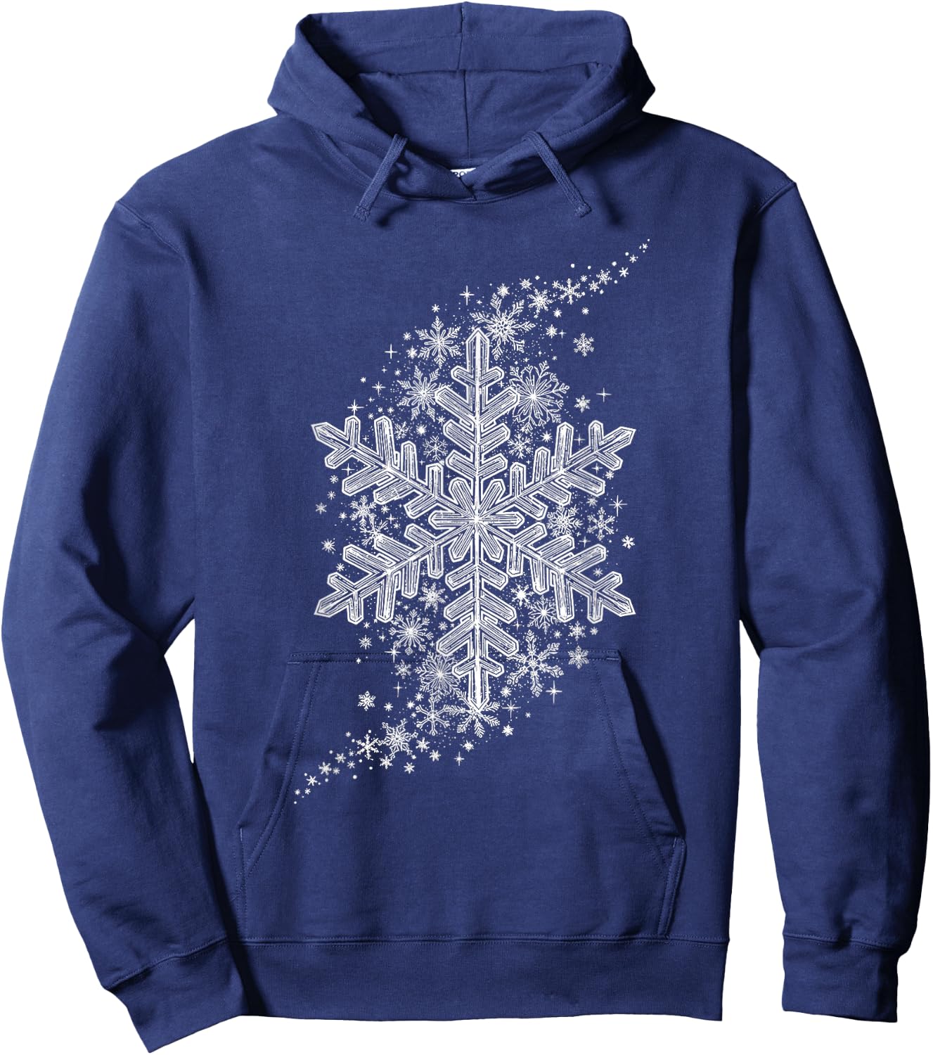 Winter Snowflake Pattern , Women, Kids Hoodie - Hoodie | Navy
