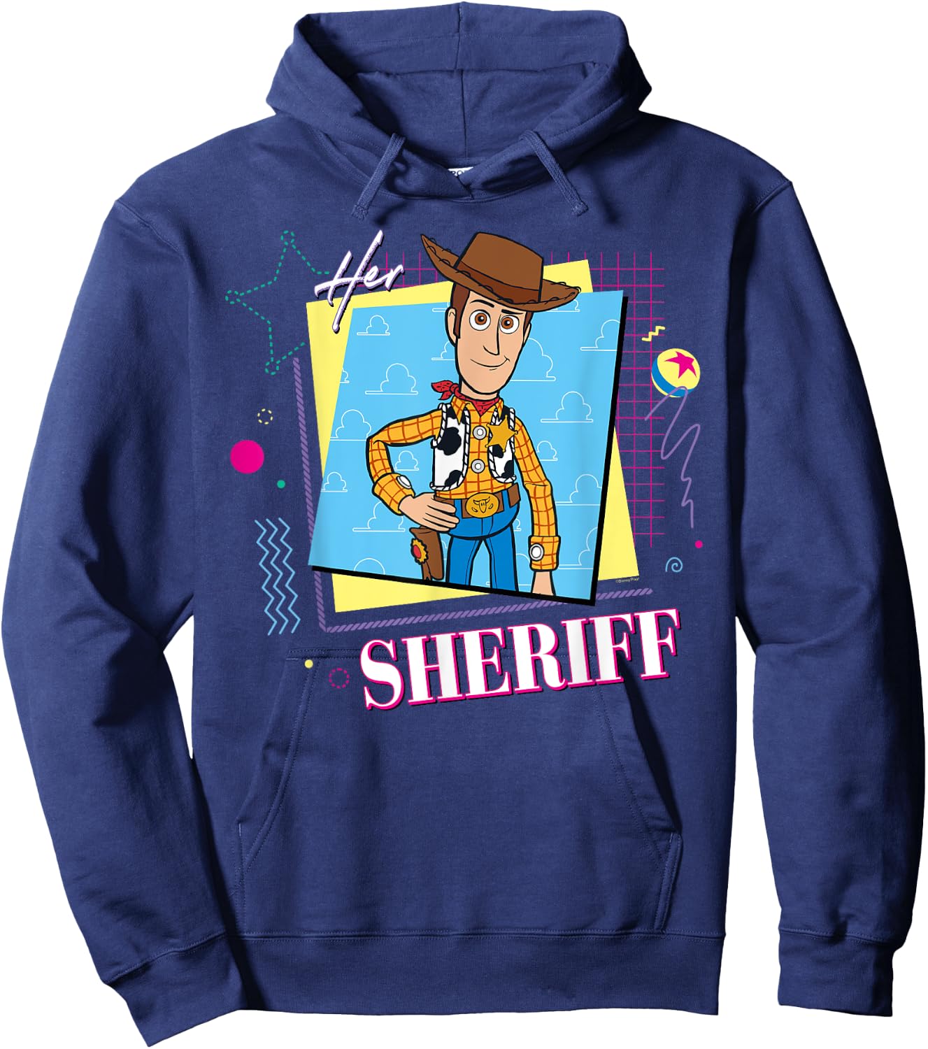 Disney and Pixar's Toy Story Couples Matching Her Sheriff , Black, S Hoodie - Hoodie | Navy