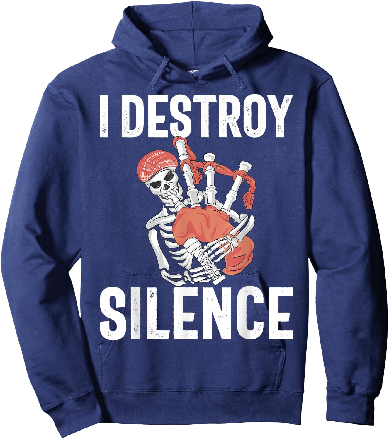 I destroy Silence Bagpiper Hoodie - Hoodie | Navy