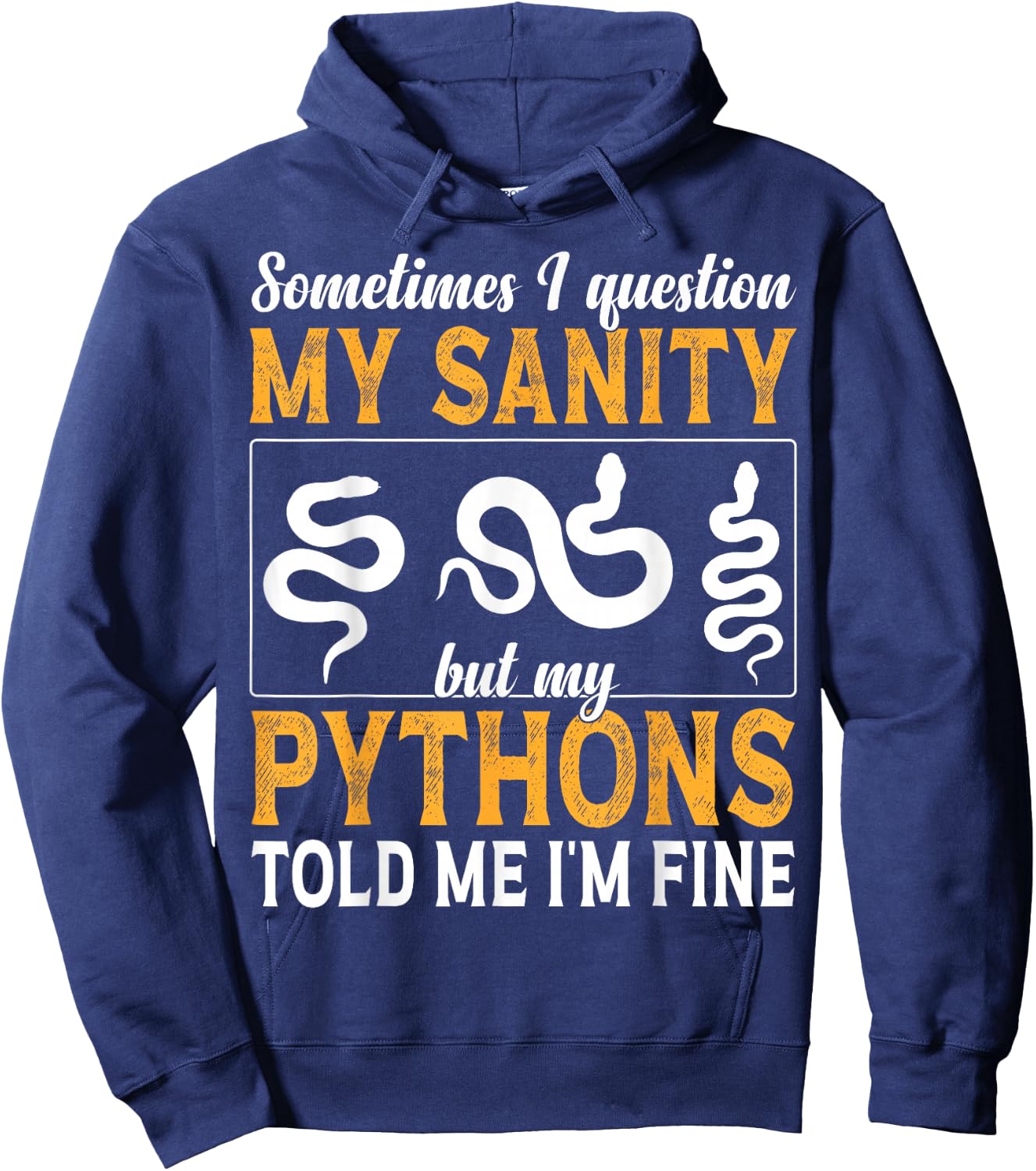 Royal Python Size Decor Food Design For Kids Ball Python Hoodie - Hoodie | Navy