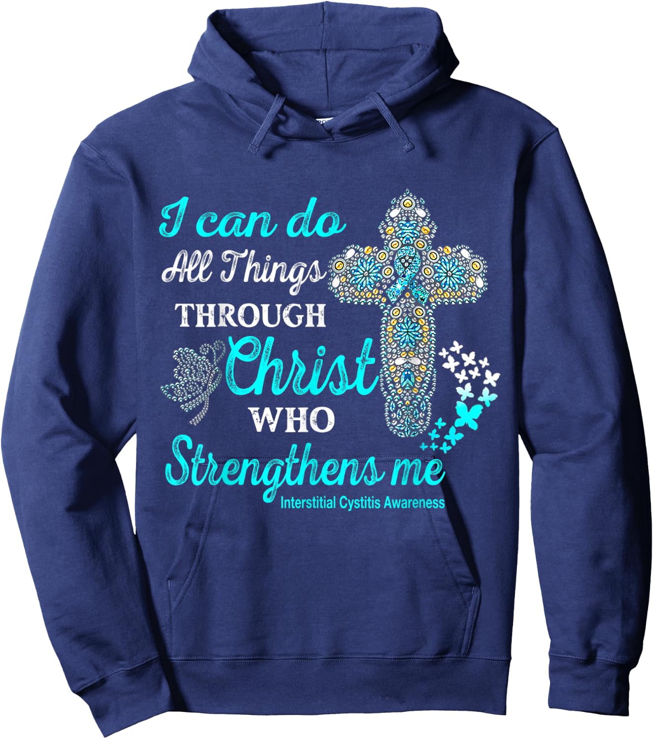 Interstitial Cystitis Awareness Christ Hoodie - Hoodie | Navy