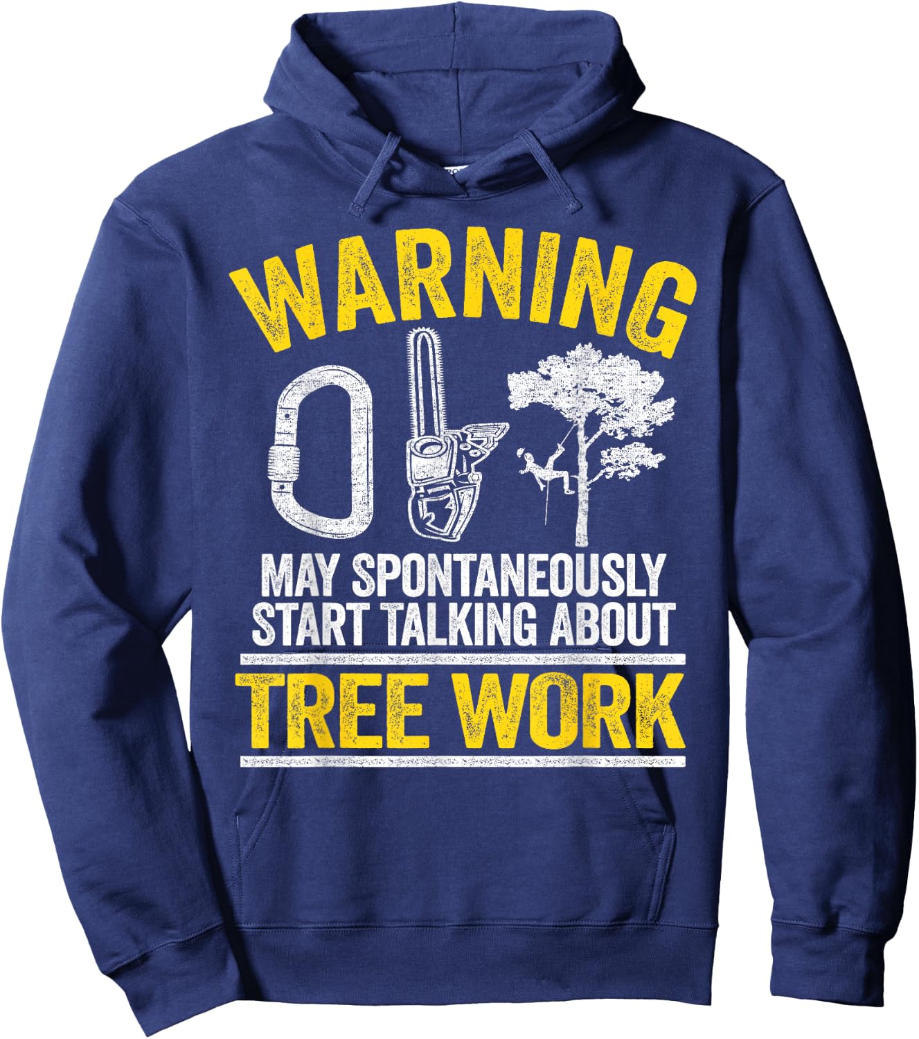Achtung arborist saying arborist tree cutter tree climber Hoodie - Hoodie | Navy