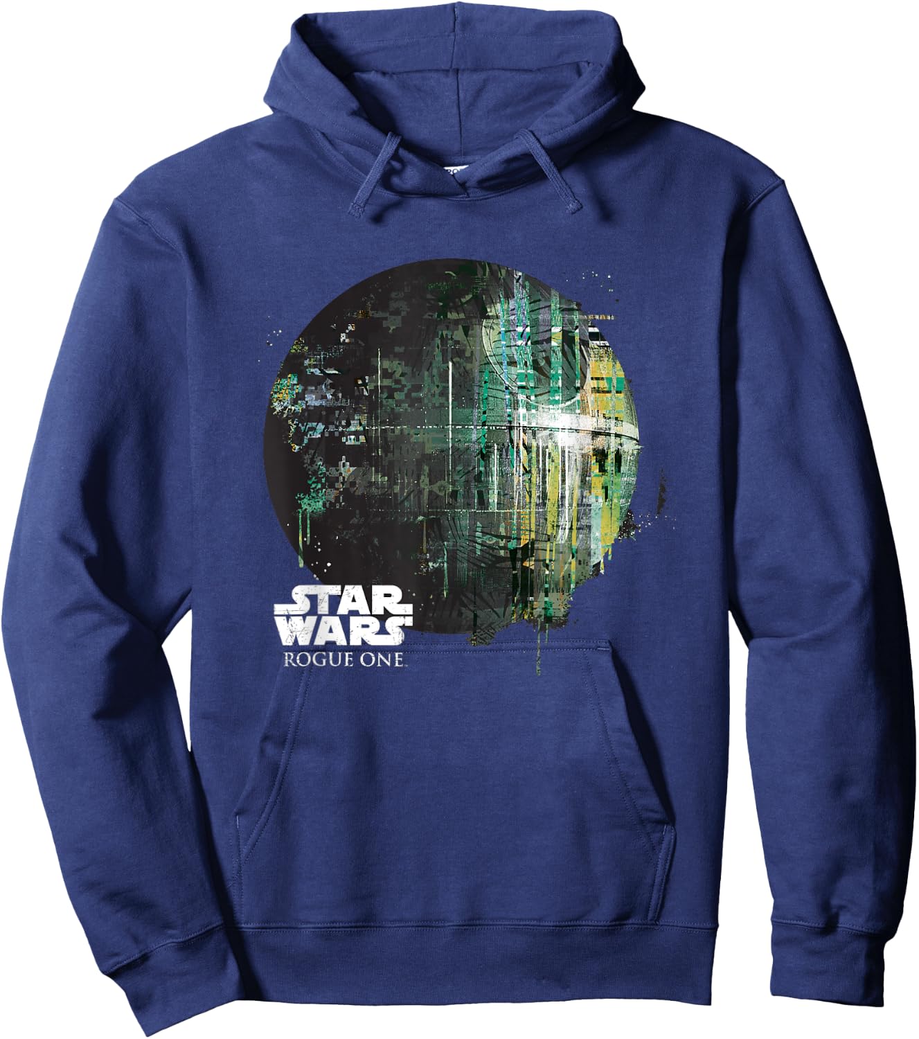 Star Wars Rogue One Epic Death Star Dripping Big Chest Logo Hoodie - Hoodie | Navy