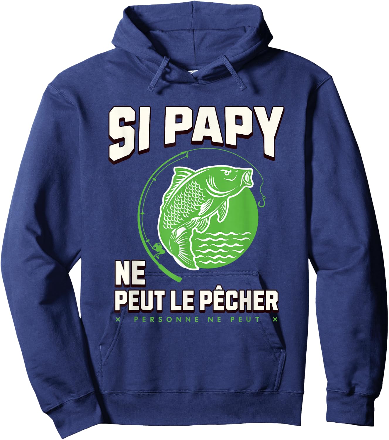 Grandpa Carp Fisherman Fish Fishing Humour Retired , Black, S Hoodie - Hoodie | Navy