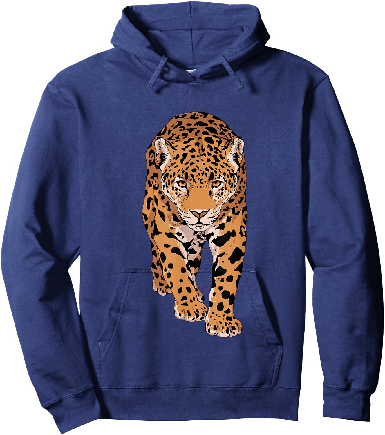 Leopard Animal Motif Children's Zoo Animals Leopard , black Hoodie - Hoodie | Navy