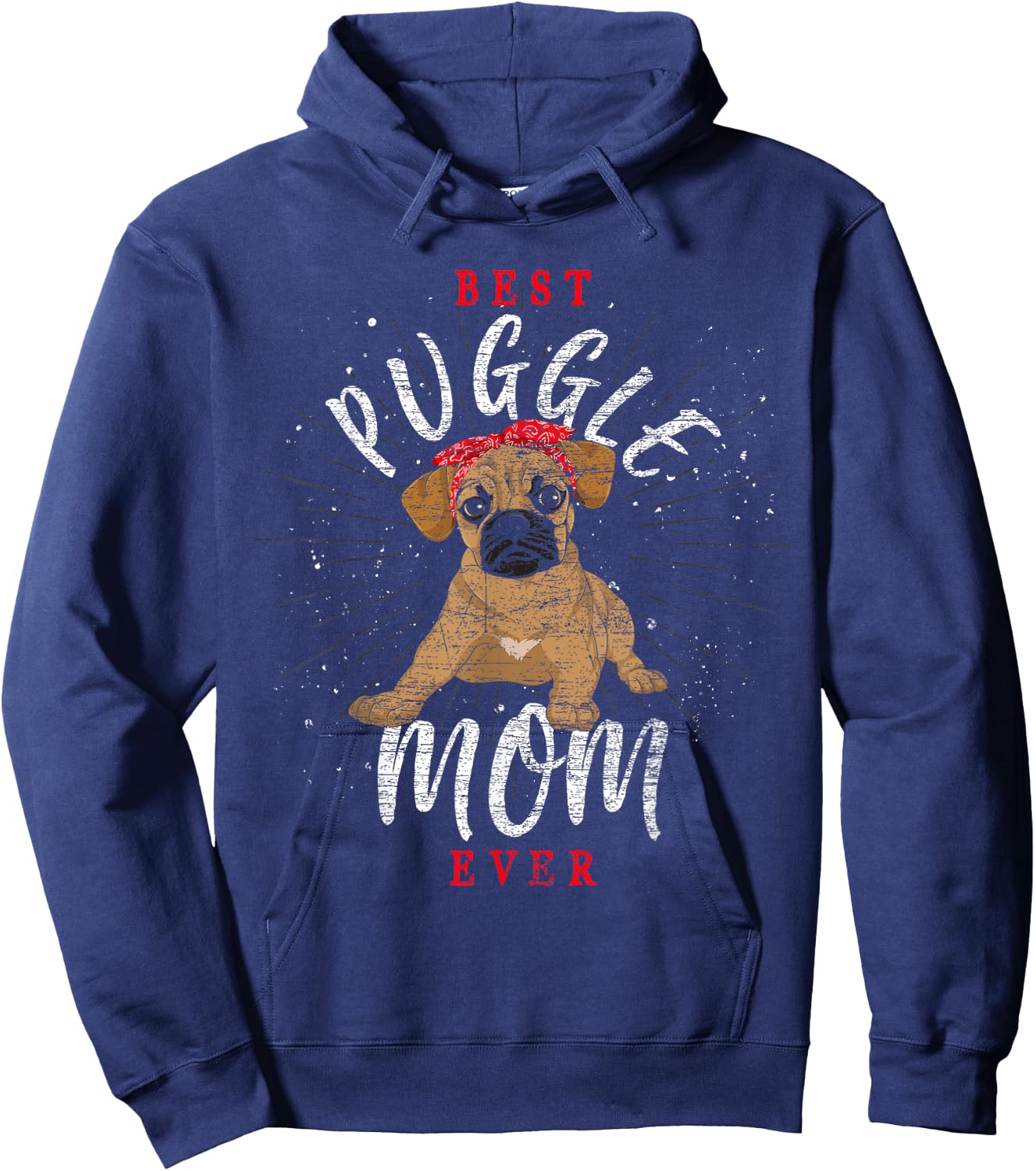 Cute Puggle Mom Mothers Day Dog Parent Dog Lover Puggle Hoodie - Hoodie | Navy