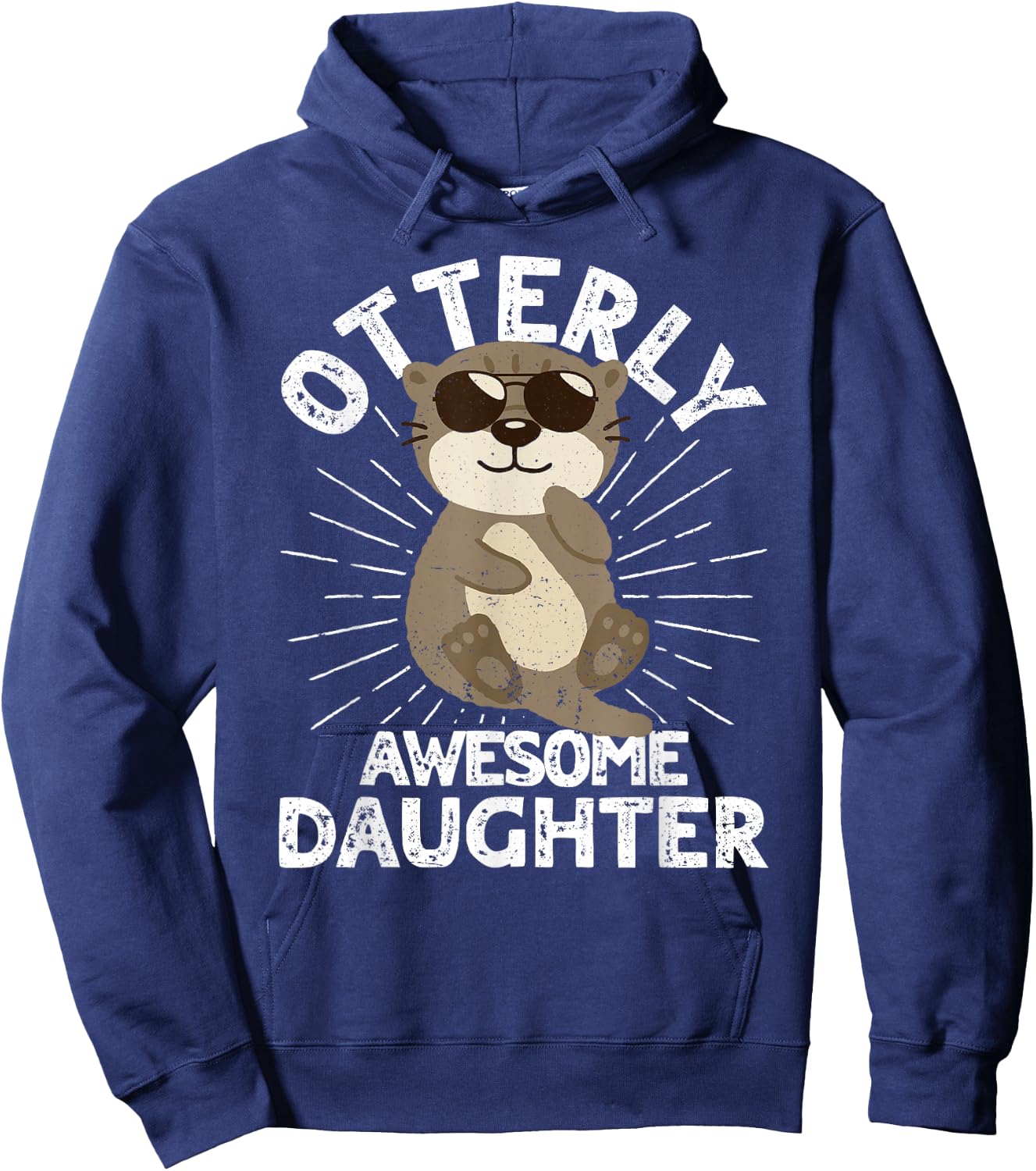 Otterly Awesome Daughter Otter Funny Daughter Girls Hoodie - Hoodie | Navy