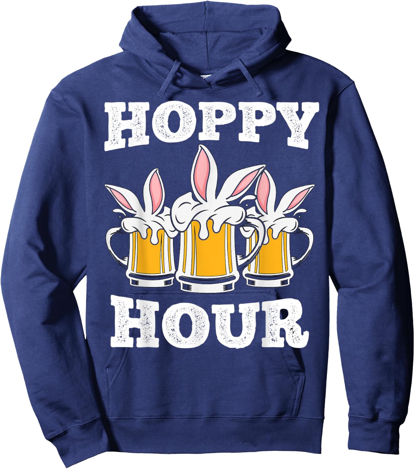 Beer Hoppy Hour Easter Beer Happy Hour Easter Beer Hoodie - Hoodie | Navy