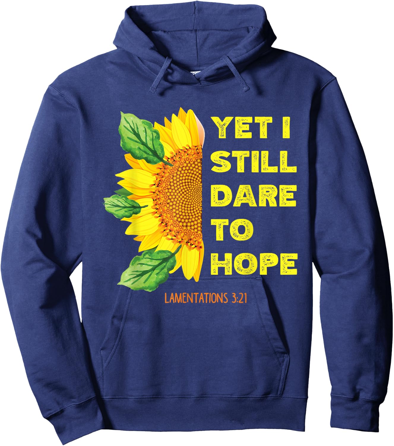 Lamentations 3:21 Christian Bible Verse Religious Hoodie - Hoodie | Navy