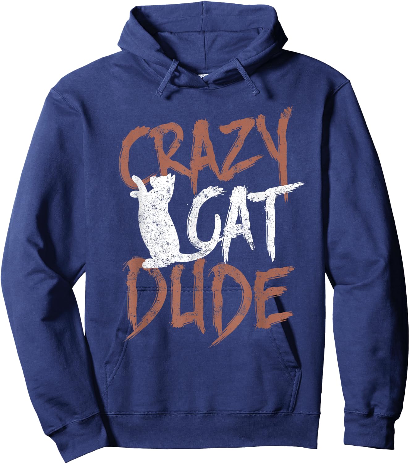 Crazy Cat Dude Gift Shirt Funny Cat Daddy Cat Lover Hoodie - Hoodie | Navy