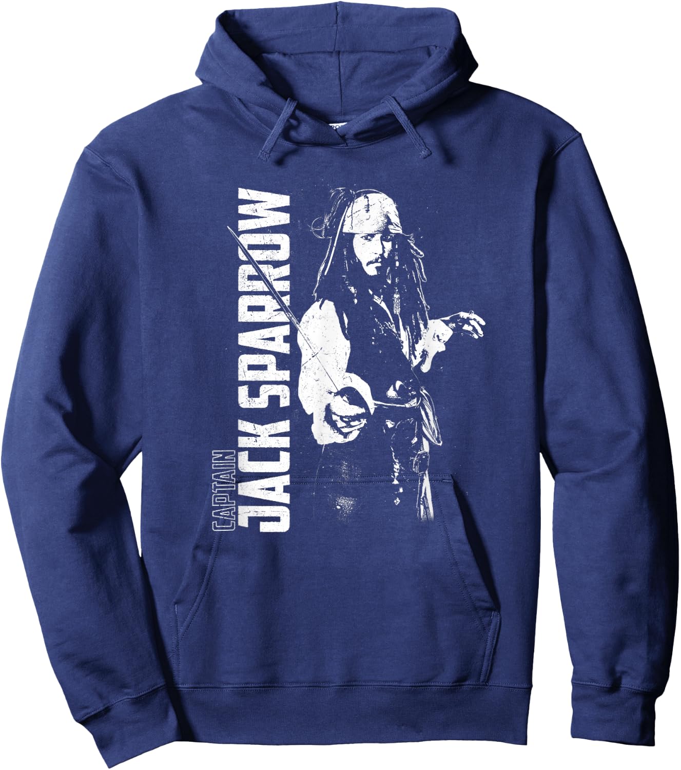 Disney Pirates of the Caribbean Captain Jack Sparrow Poster Hoodie - Hoodie | Navy