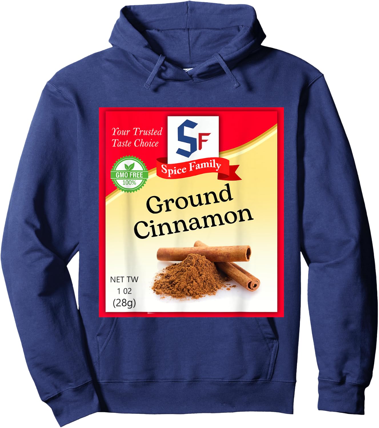 Ground Cinnamon Condiment Holiday Spice Group Costumes Hoodie - Hoodie | Navy