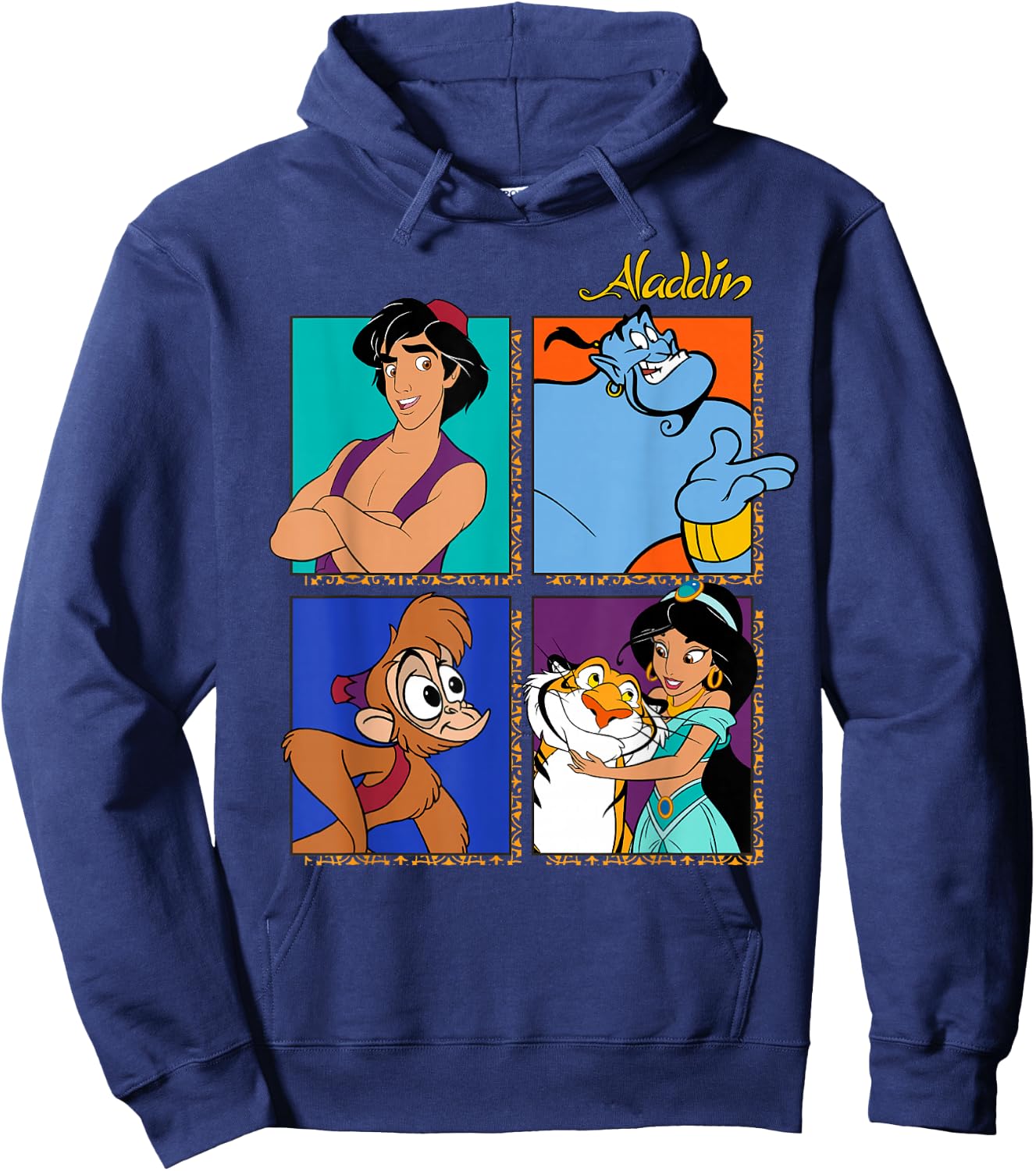 Disney Aladdin Group Shot Box Up Hoodie - Hoodie | Navy