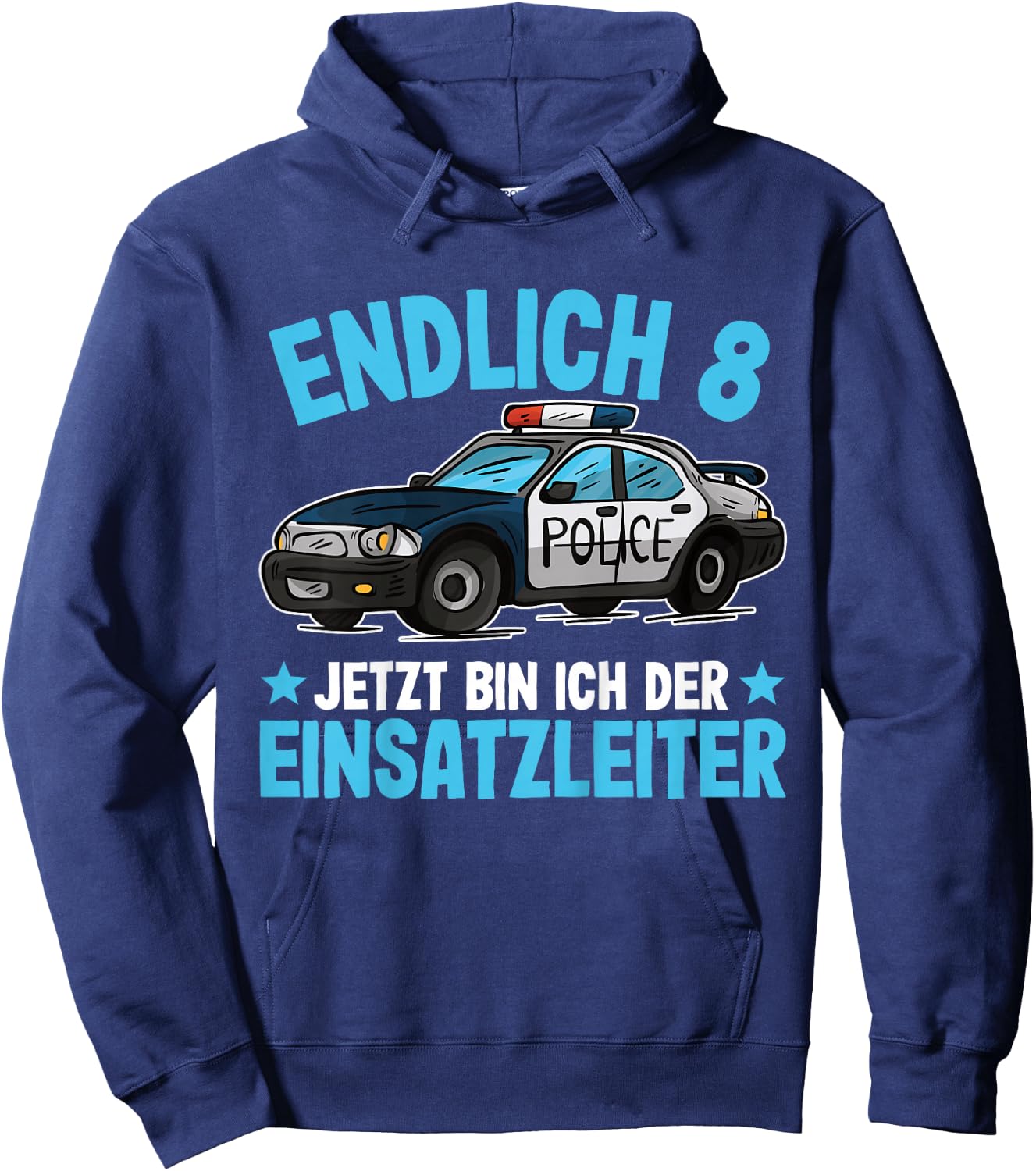 Polizei Shirt 8 Jahre Jungen | Polizei 8. Geburtstag Hoodie - Hoodie | Navy