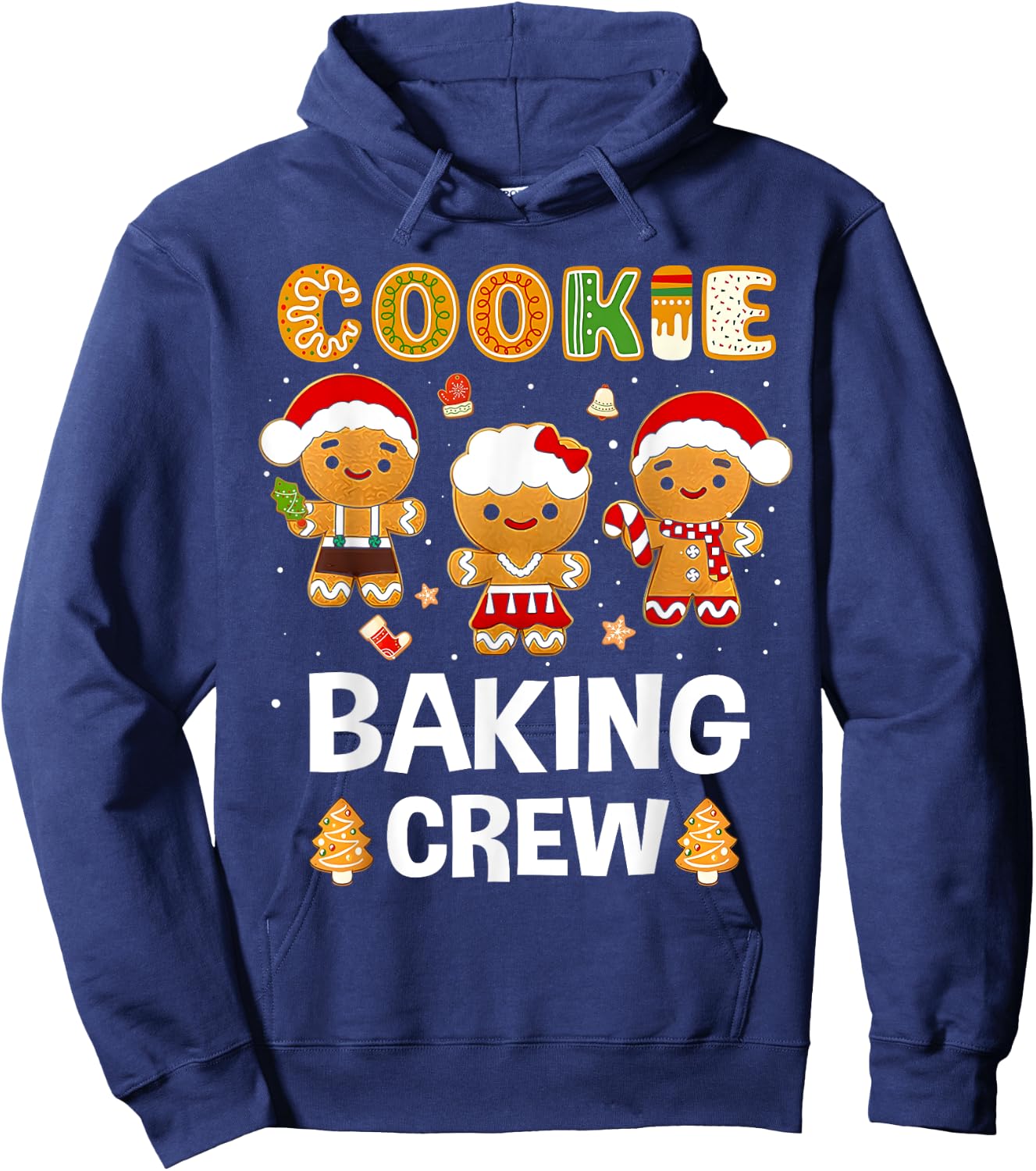 Cookie Baking Crew Christmas Santa Family Gingerbread Team Hoodie - Hoodie | Navy