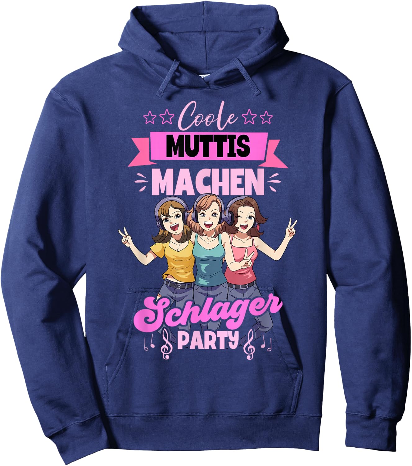 Coole Muttis Machen Schlagerparty Hoodie - Hoodie | Navy