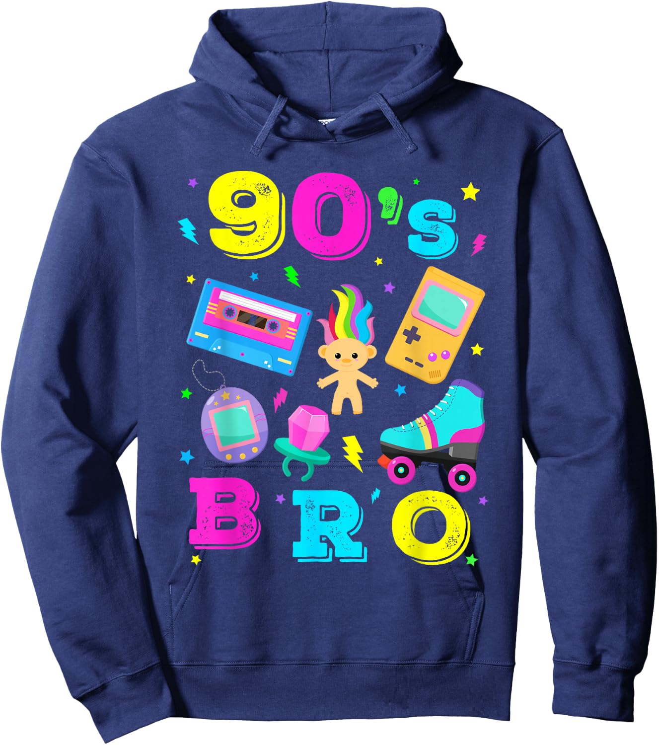 90er Jahre Vibe 1990er Jahre Mode 90er Jahre Thema Outfit 90er Jahre Mottoparty Hoodie - Hoodie | Navy
